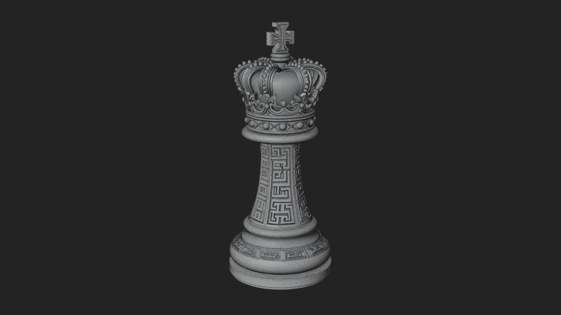 Ornate Chess Piece Statue Design 101 3D Print Model 3D Model