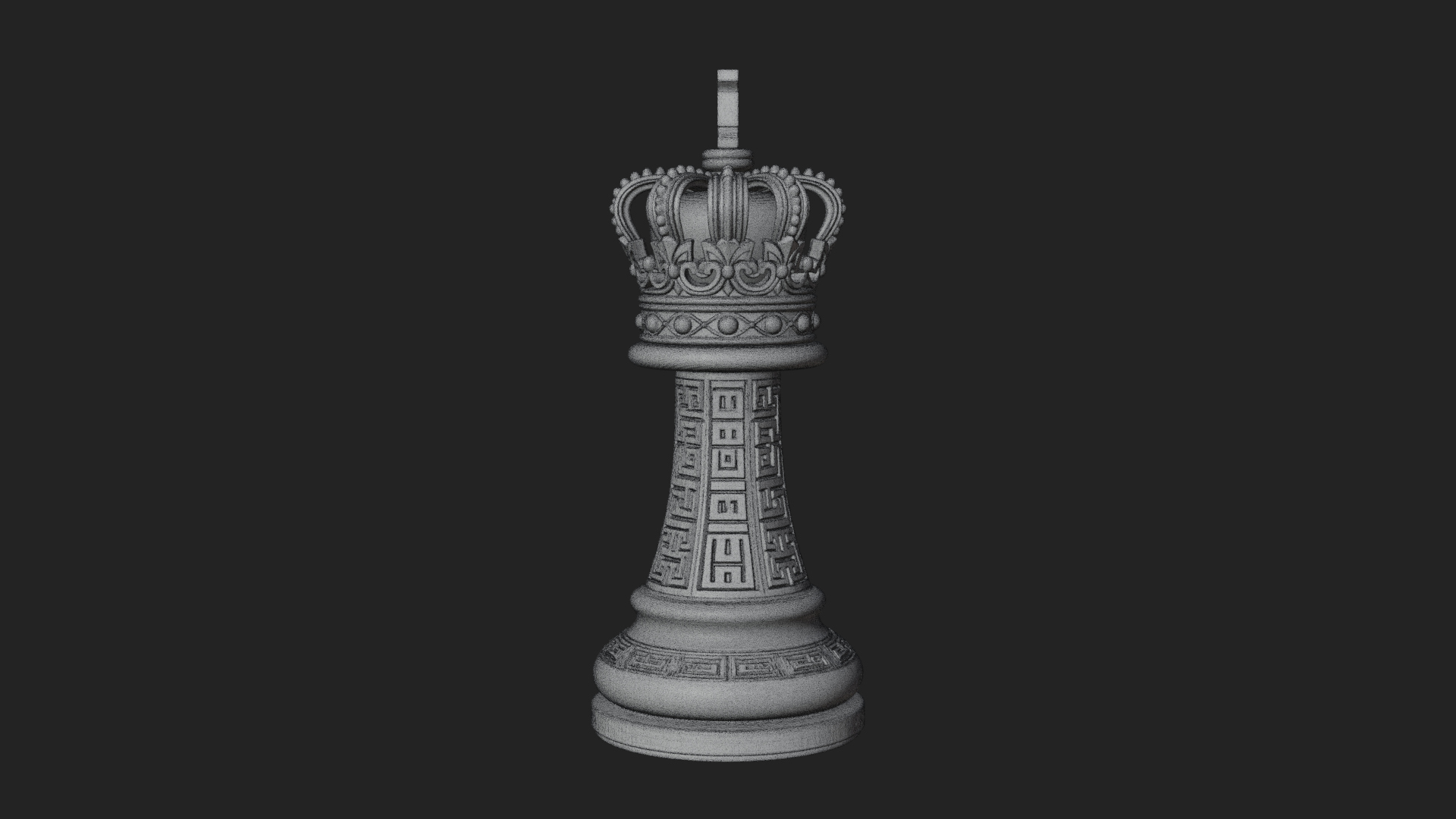 Ornate Chess Piece Statue Design 101 3D Print Model 3D Model