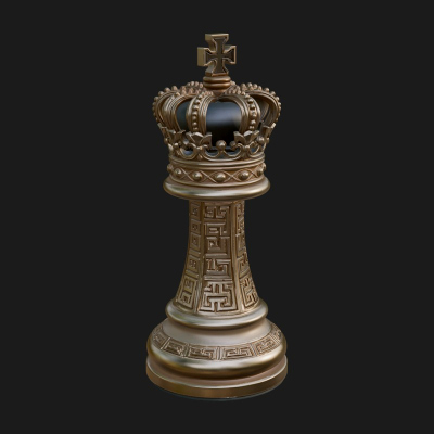 Ornate Chess Piece Statue Design 101 3D Print Model