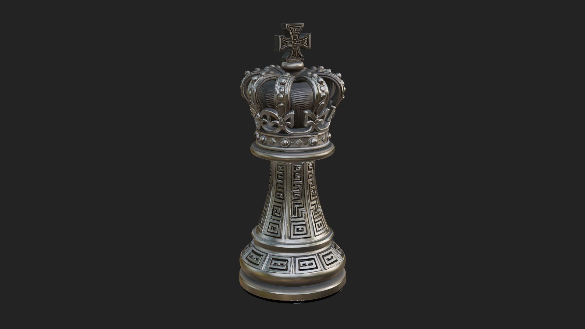Ornate Chess Piece Statue Design 102 3D Print Model 3D Model