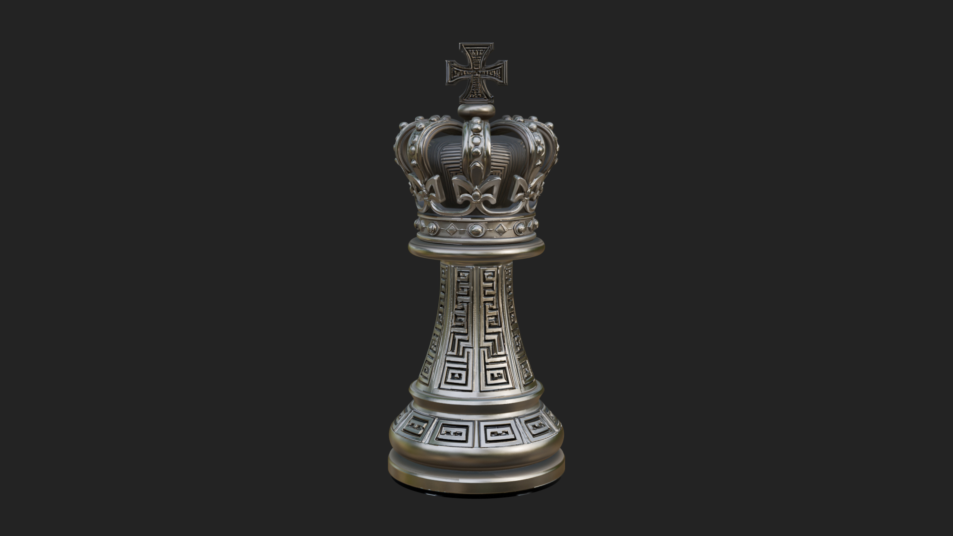 Ornate Chess Piece Statue Design 102 3D Print Model 3D Model
