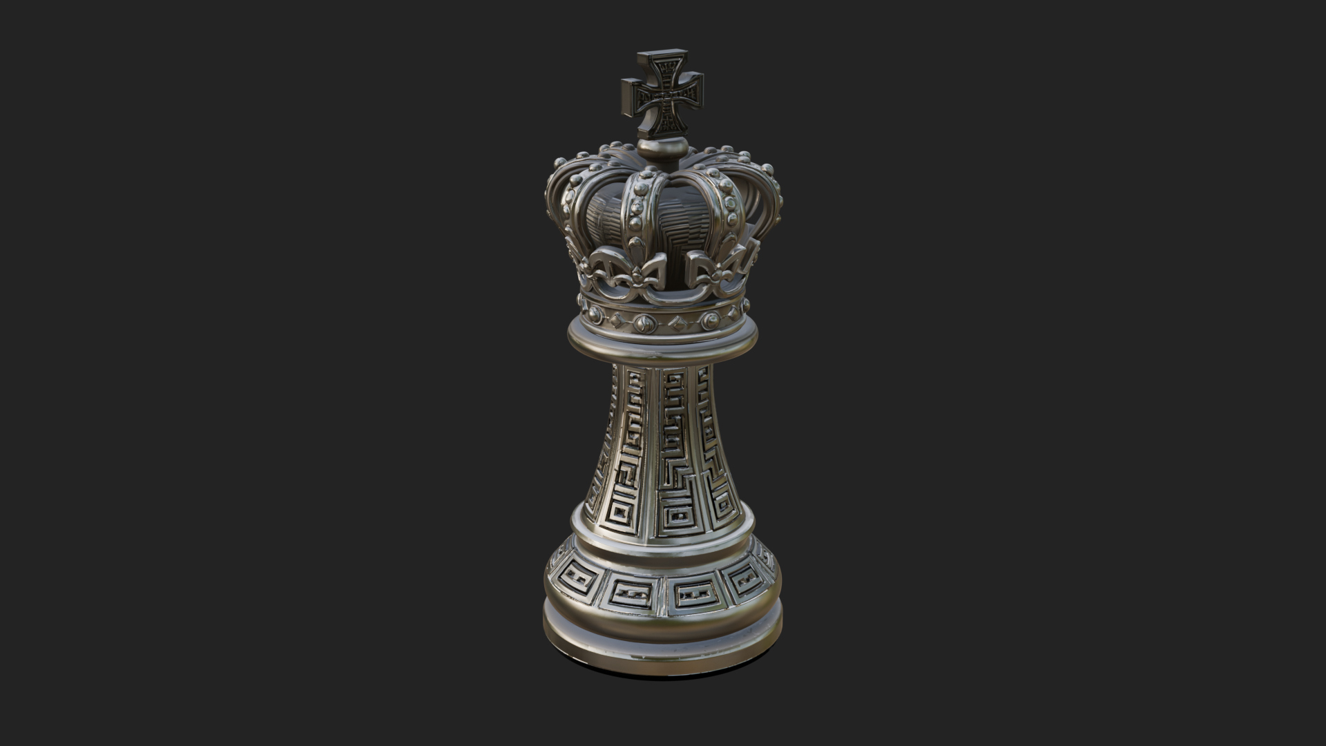 Ornate Chess Piece Statue Design 102 3D Print Model 3D Model