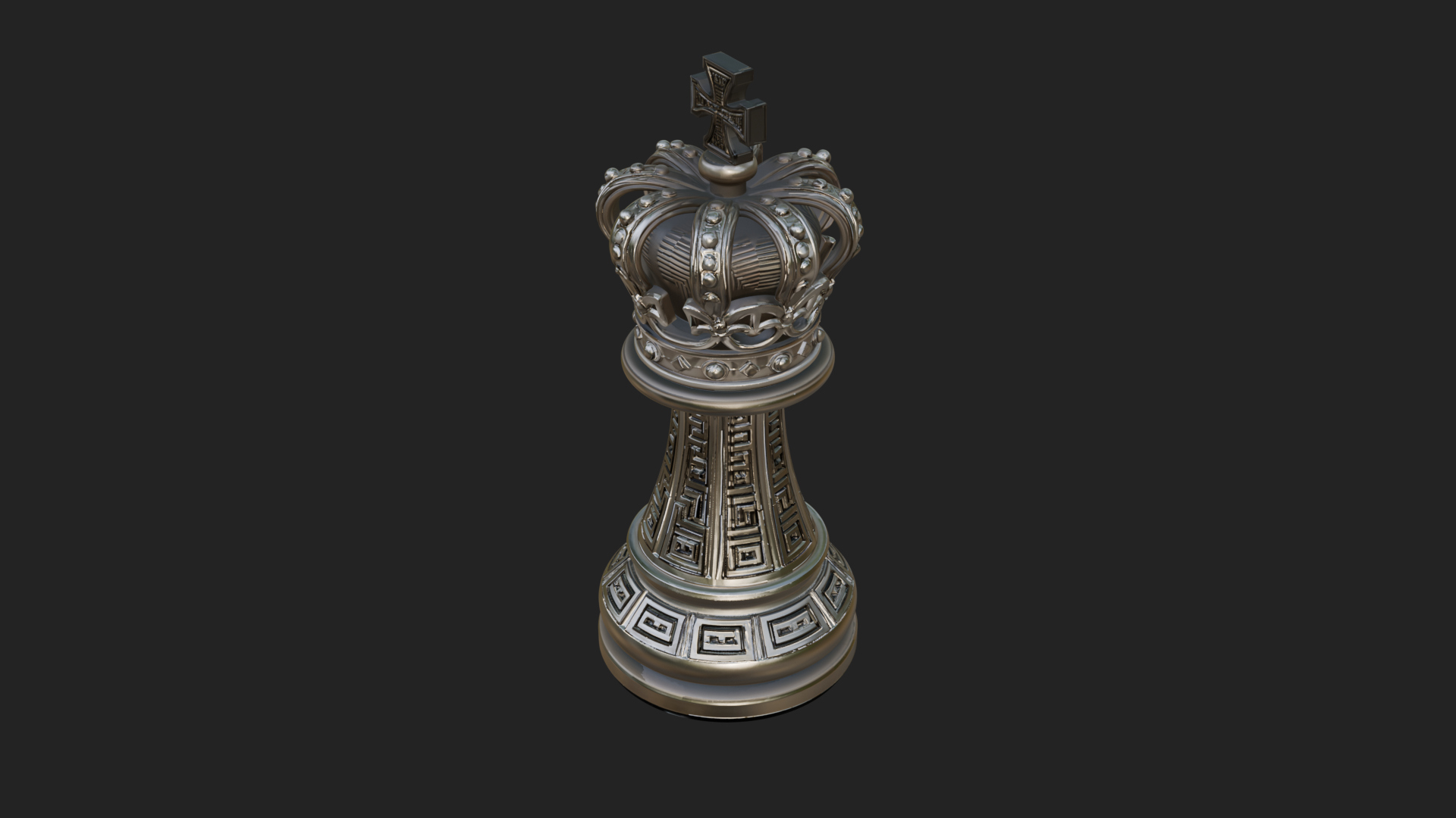 Ornate Chess Piece Statue Design 102 3D Print Model 3D Model