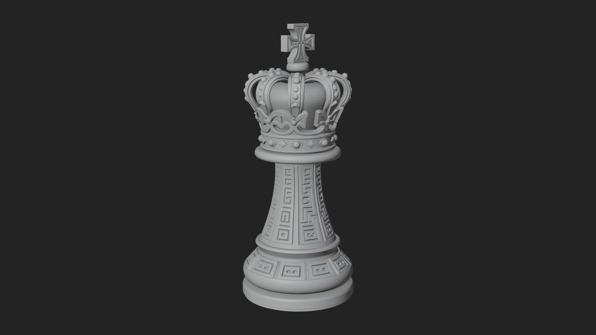 Ornate Chess Piece Statue Design 102 3D Print Model 3D Model