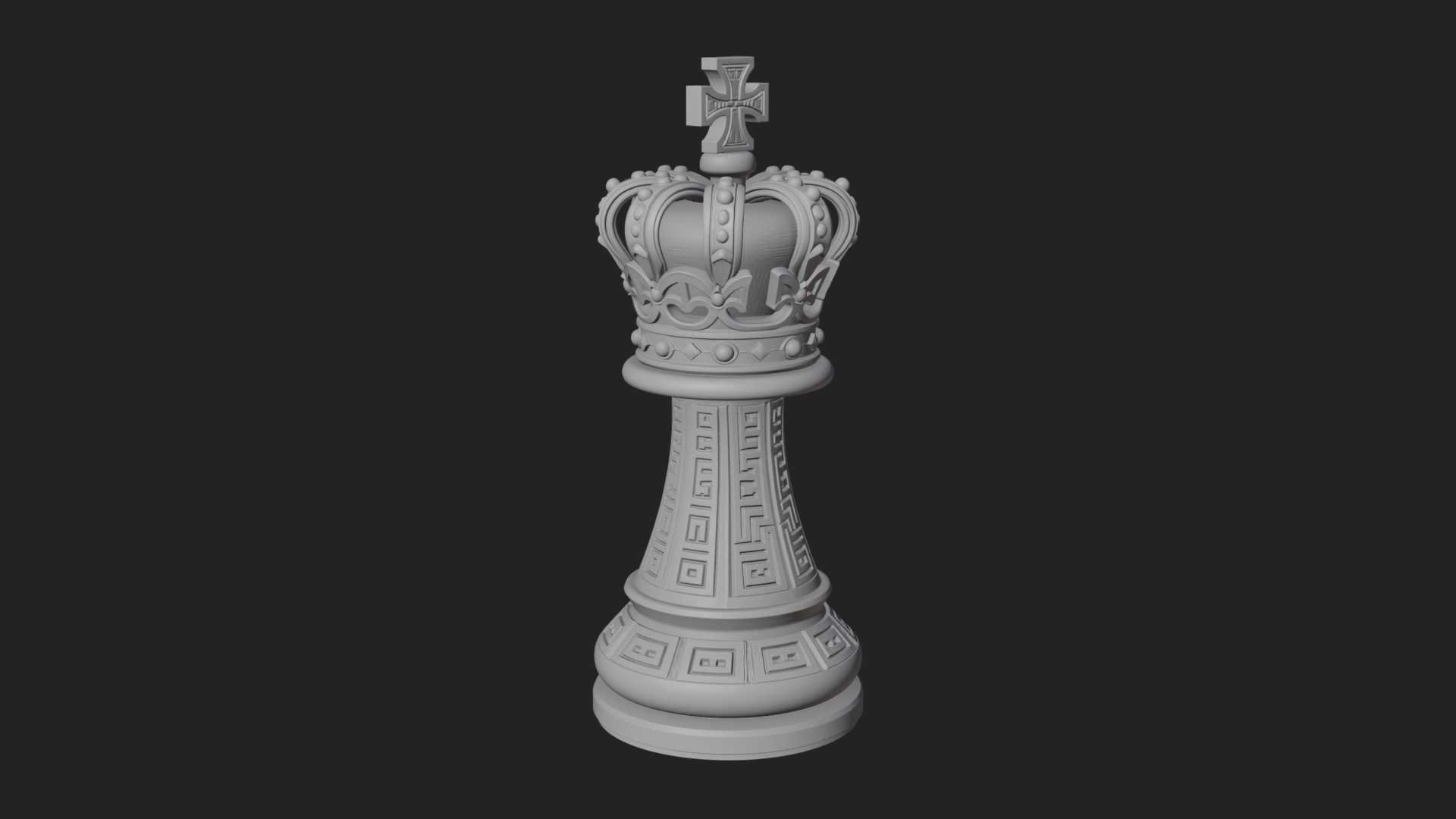Ornate Chess Piece Statue Design 102 3D Print Model 3D Model