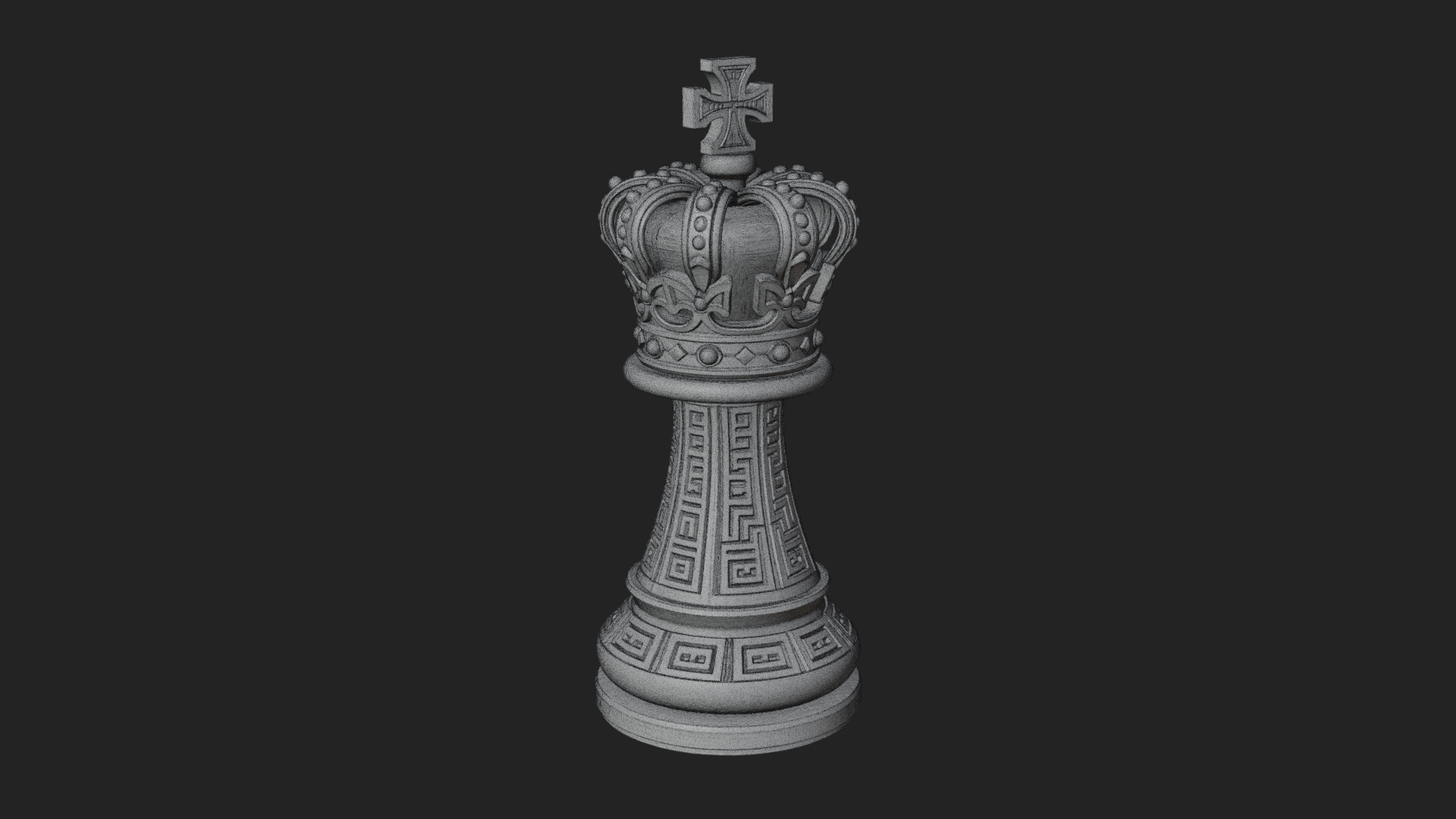 Ornate Chess Piece Statue Design 102 3D Print Model 3D Model