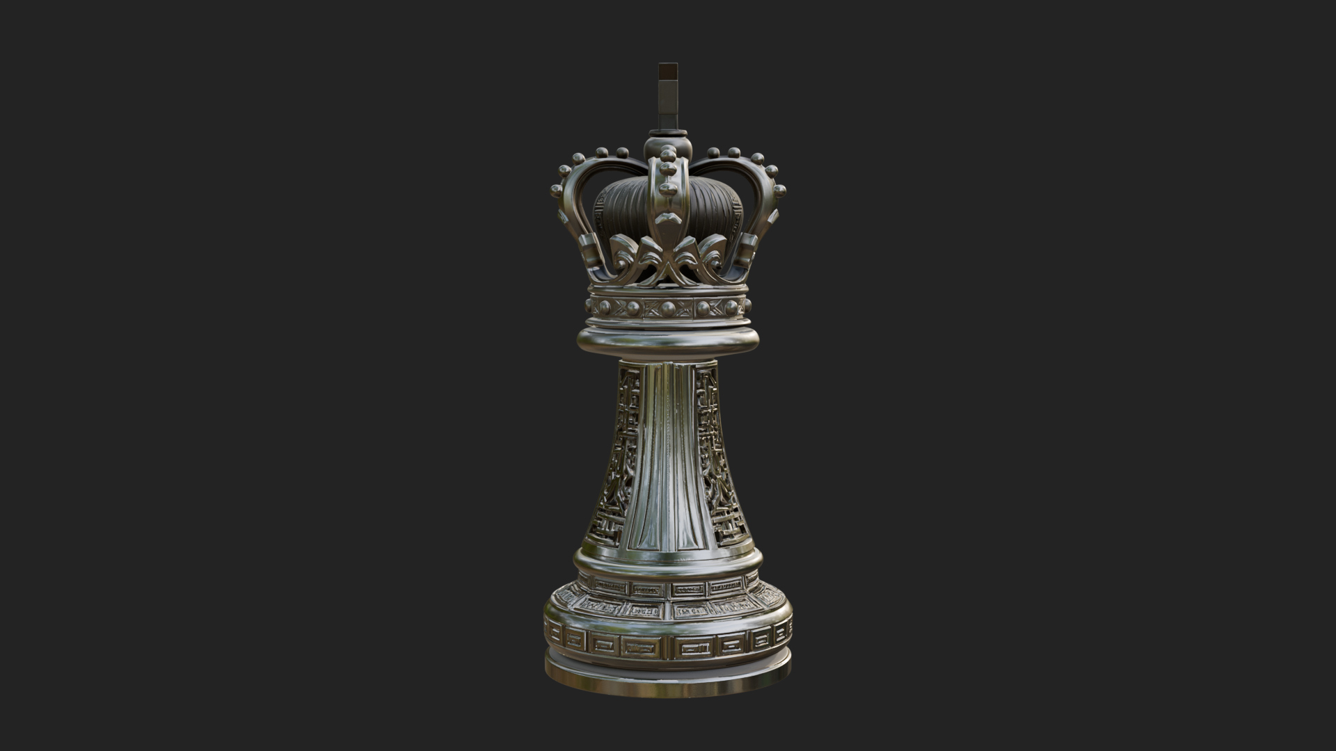 Ornate Chess Piece Statue Design 103 3D Print Model 3D Model