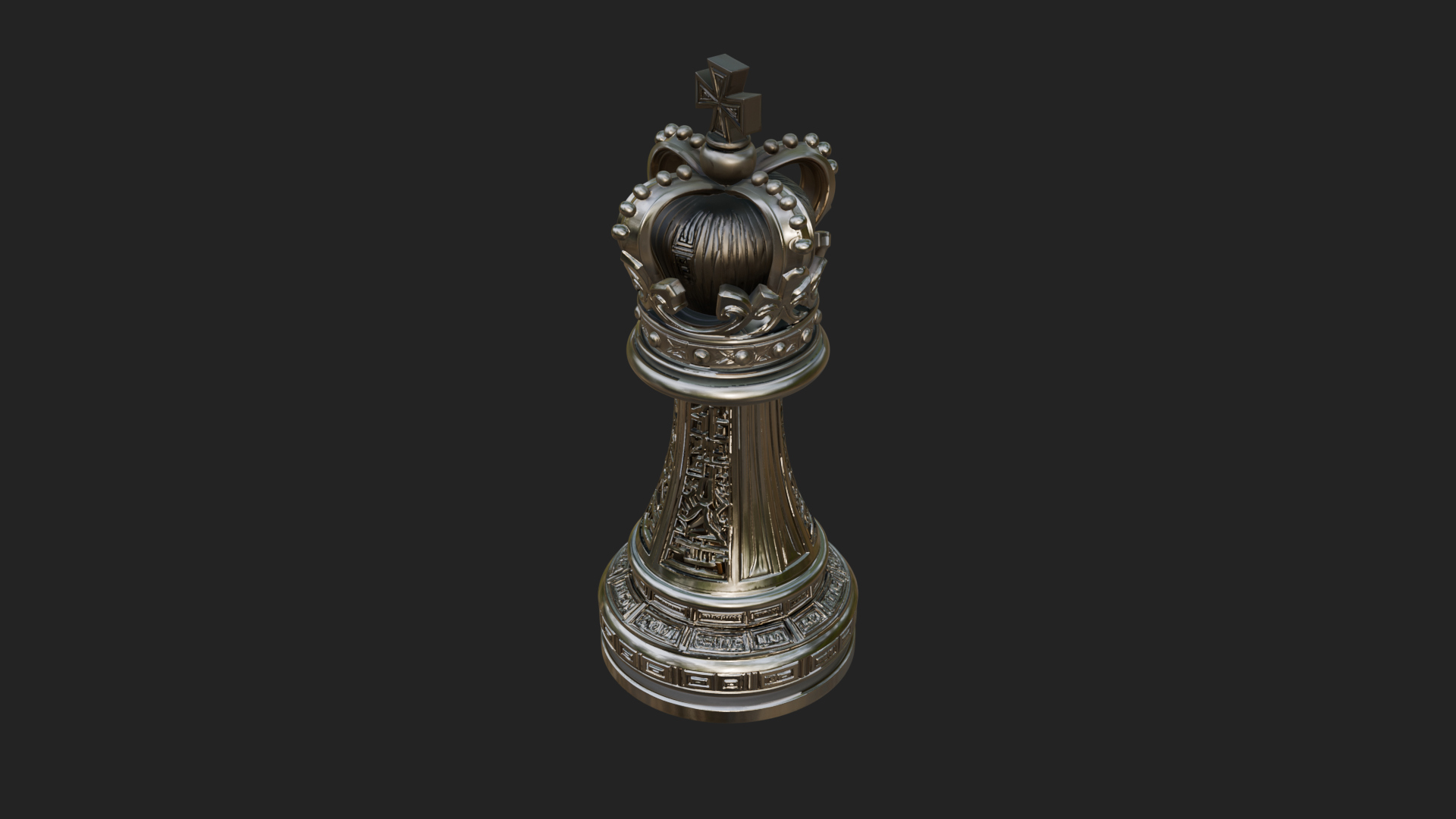 Ornate Chess Piece Statue Design 103 3D Print Model 3D Model