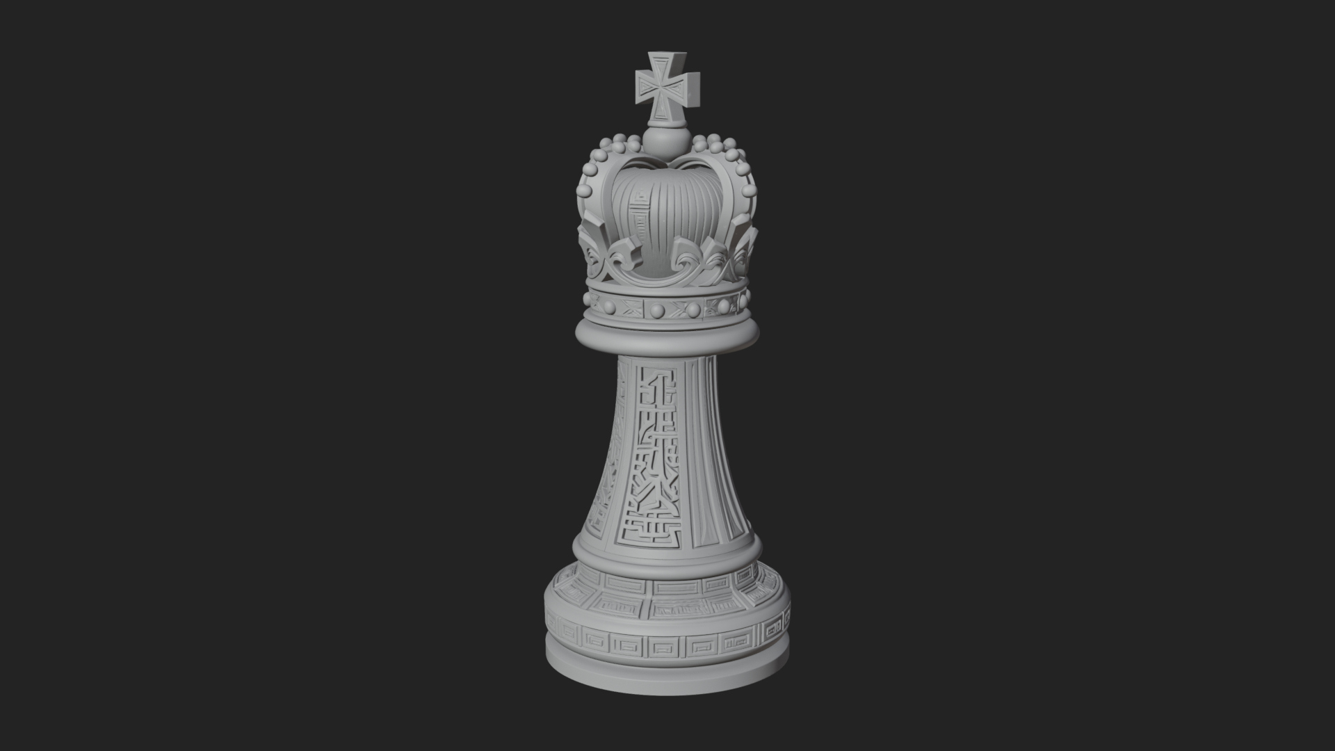 Ornate Chess Piece Statue Design 103 3D Print Model 3D Model