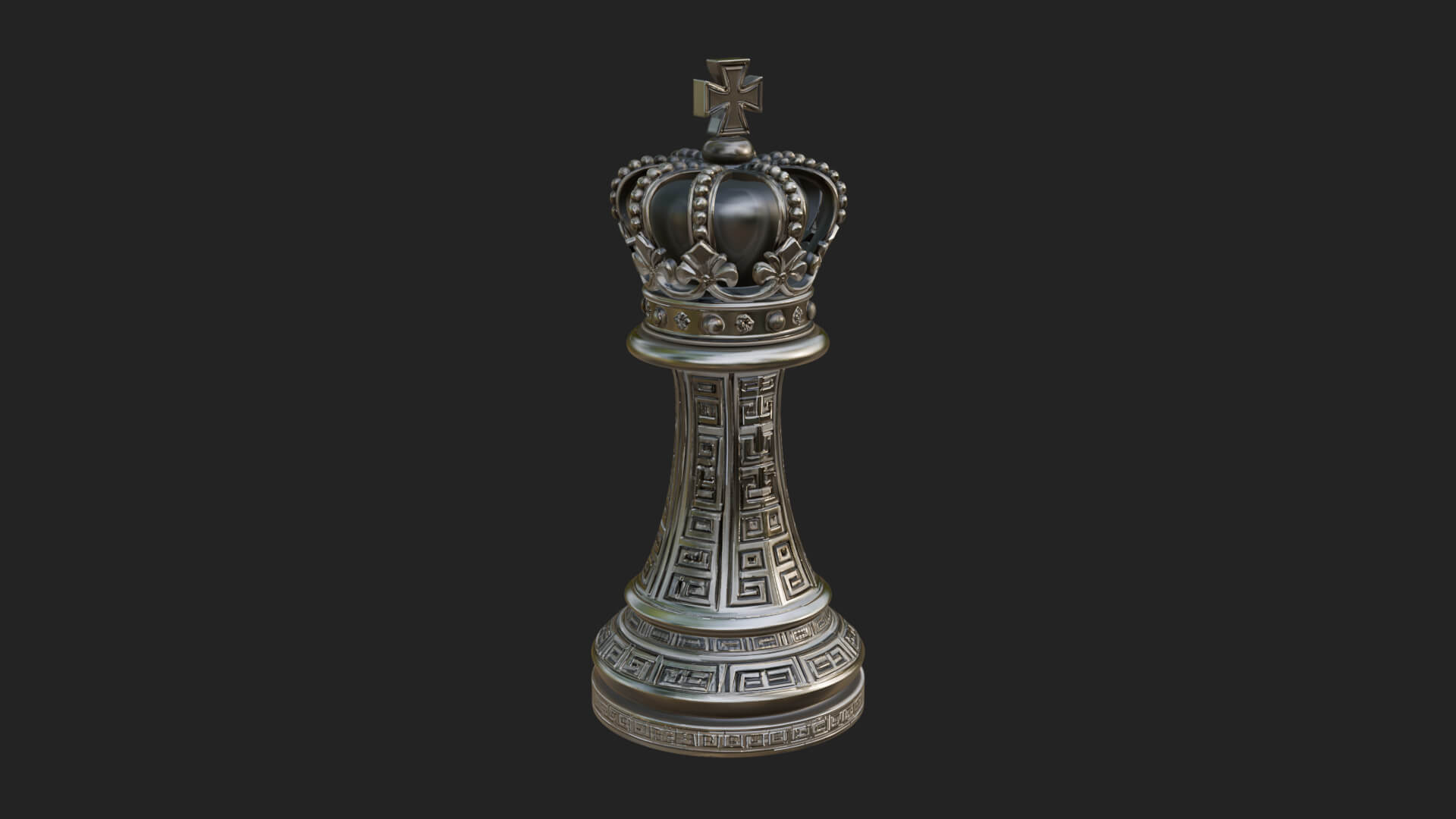 Ornate Chess Piece Statue Design 104 3D Print Model 3D Model
