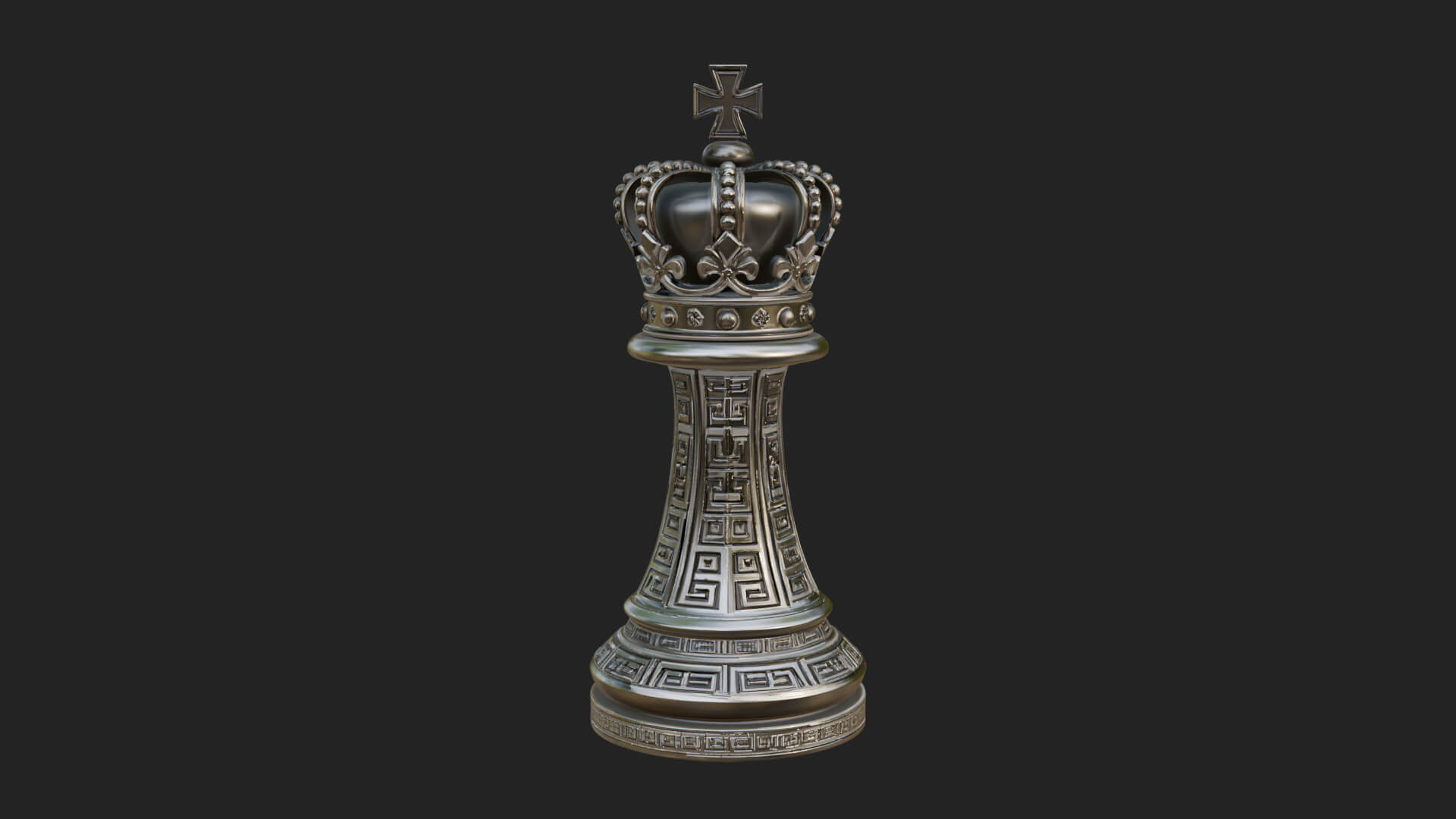 Ornate Chess Piece Statue Design 104 3D Print Model 3D Model