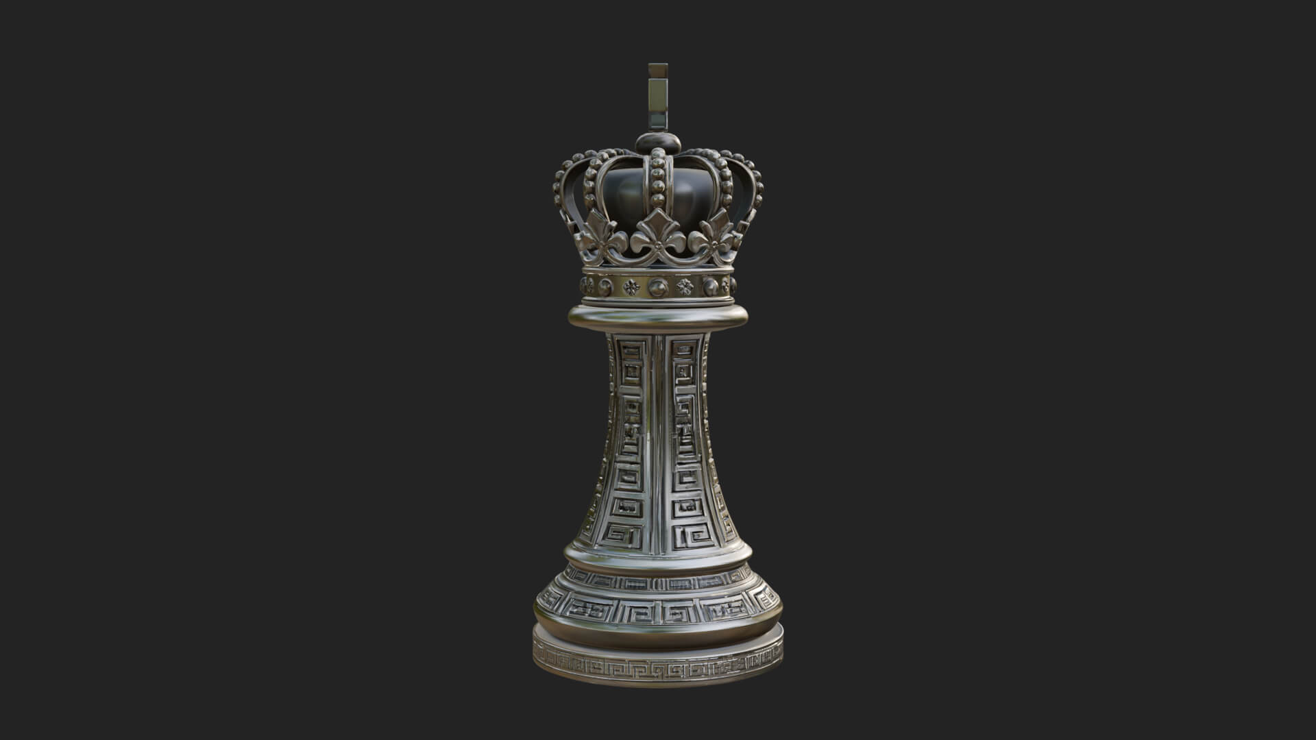Ornate Chess Piece Statue Design 104 3D Print Model 3D Model