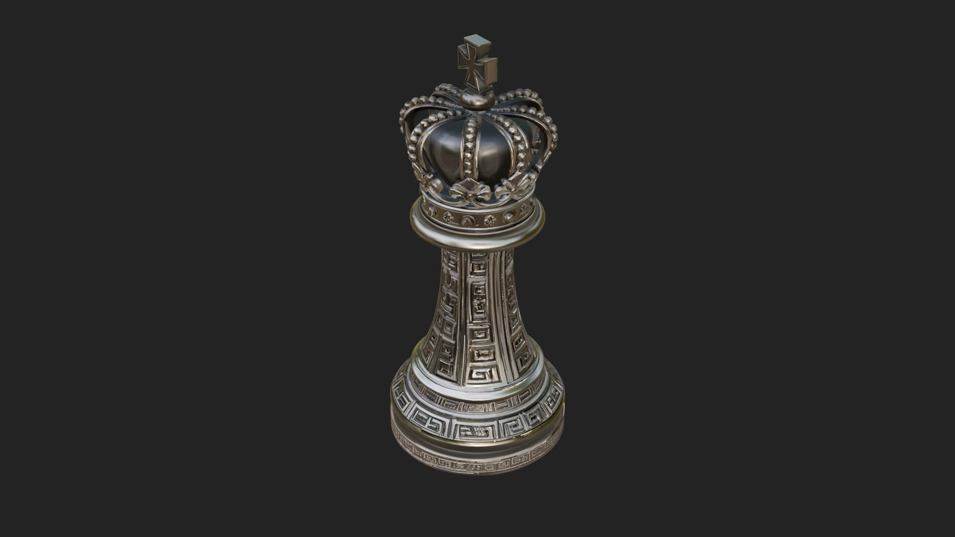 Ornate Chess Piece Statue Design 104 3D Print Model 3D Model