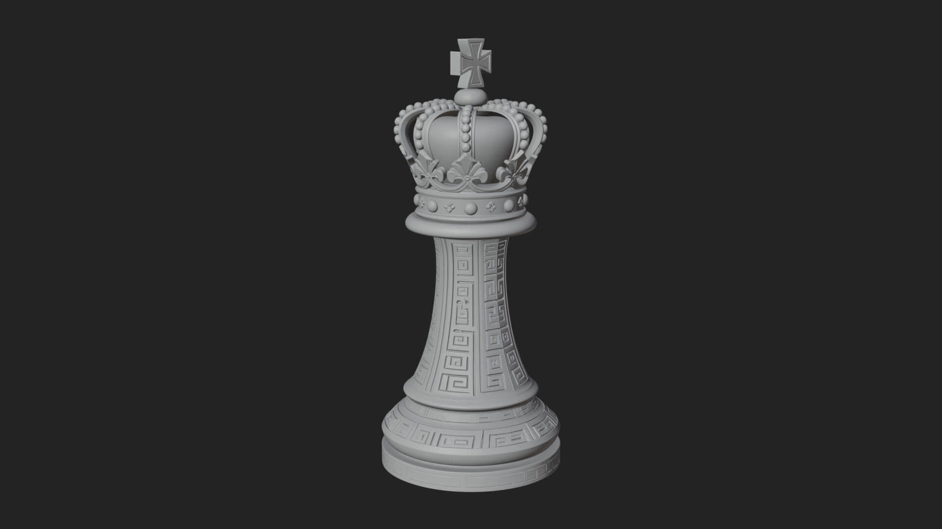 Ornate Chess Piece Statue Design 104 3D Print Model 3D Model