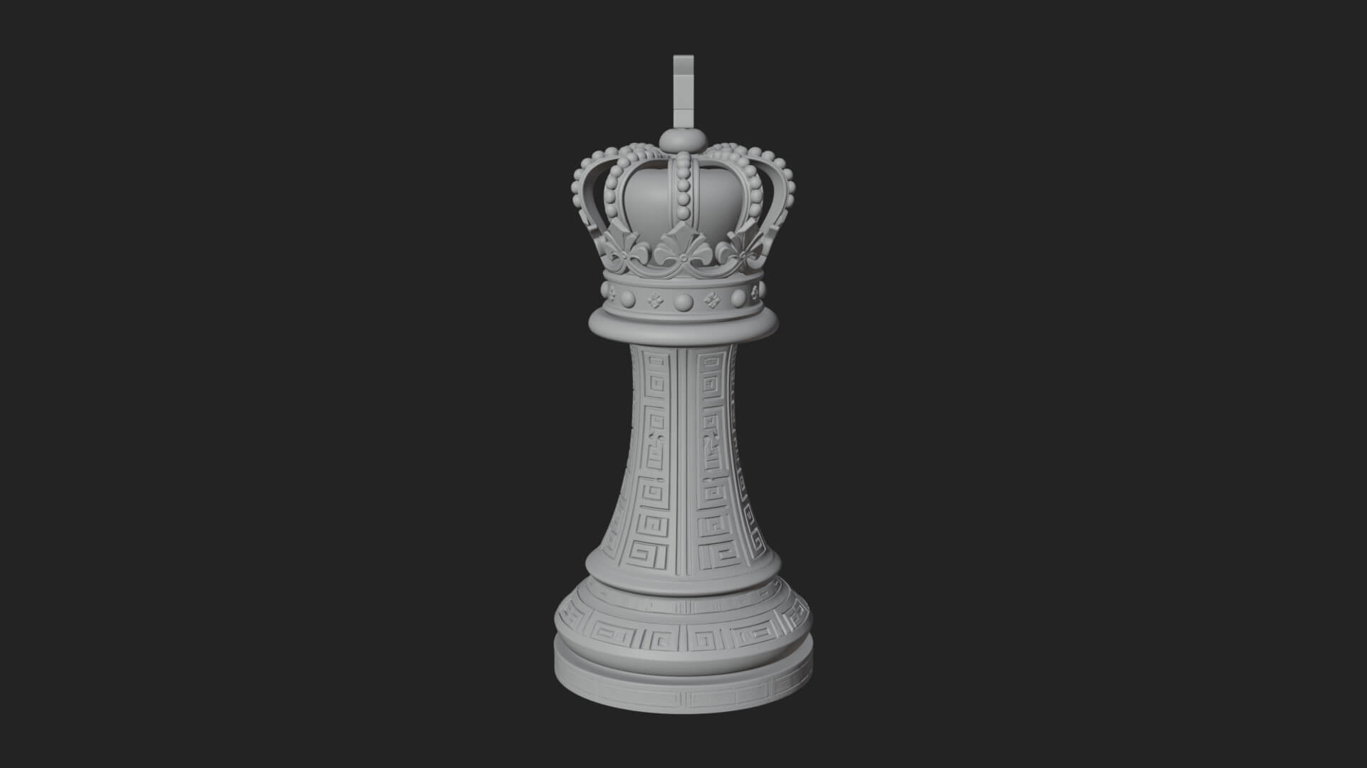 Ornate Chess Piece Statue Design 104 3D Print Model 3D Model