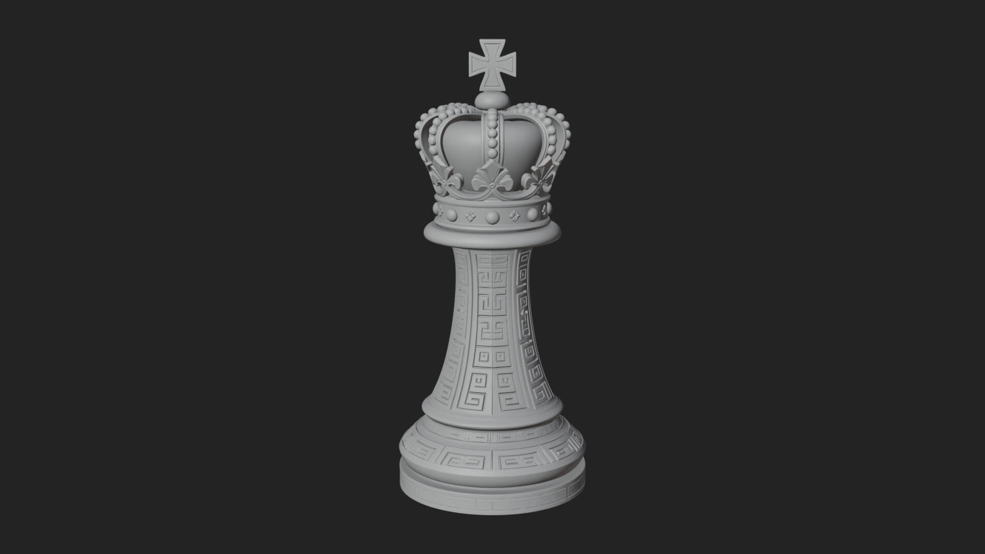 Ornate Chess Piece Statue Design 104 3D Print Model 3D Model