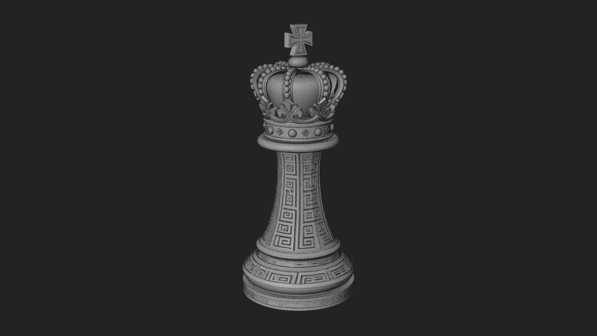 Ornate Chess Piece Statue Design 104 3D Print Model 3D Model