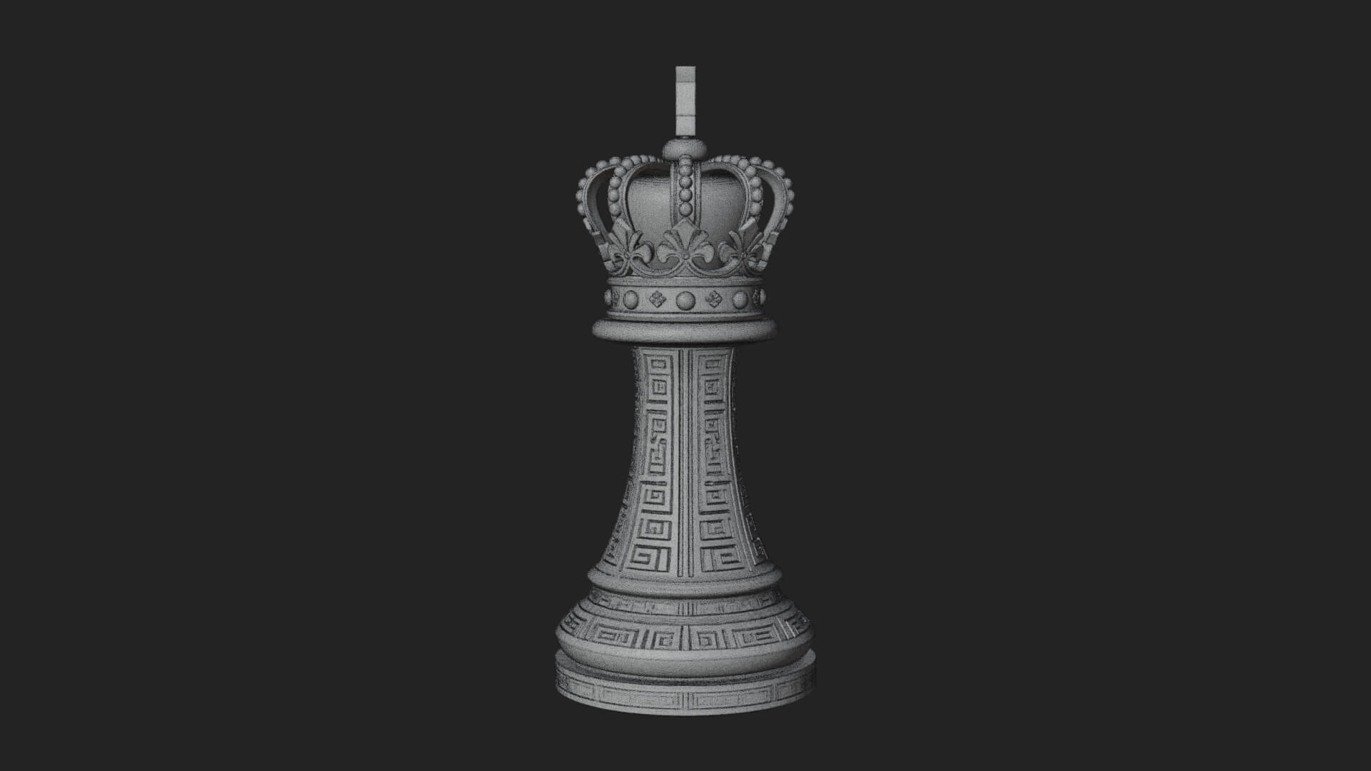 Ornate Chess Piece Statue Design 104 3D Print Model 3D Model
