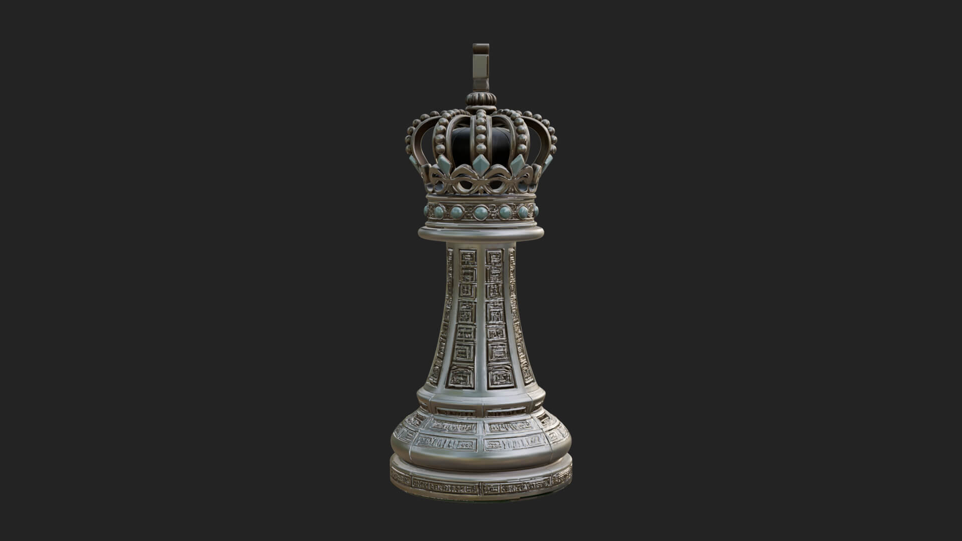Ornate Chess Piece Statue Design 105 3D Print Model 3D Model
