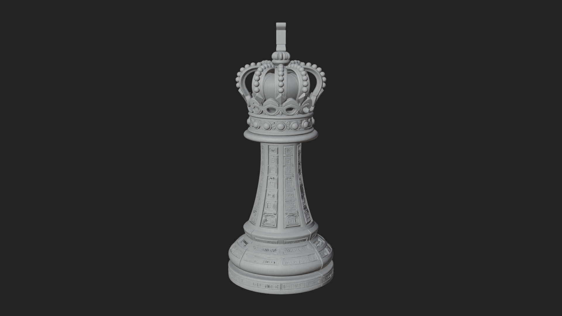 Ornate Chess Piece Statue Design 105 3D Print Model 3D Model