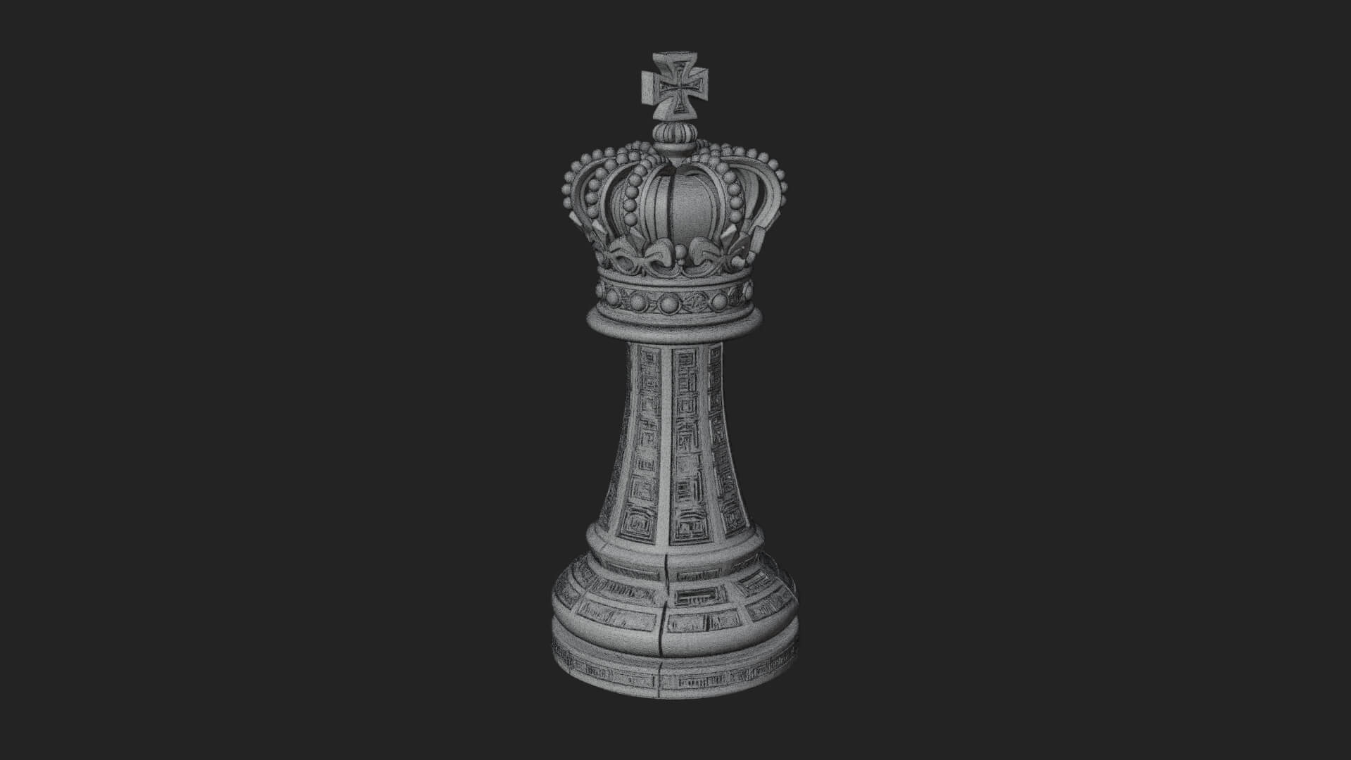 Ornate Chess Piece Statue Design 105 3D Print Model 3D Model