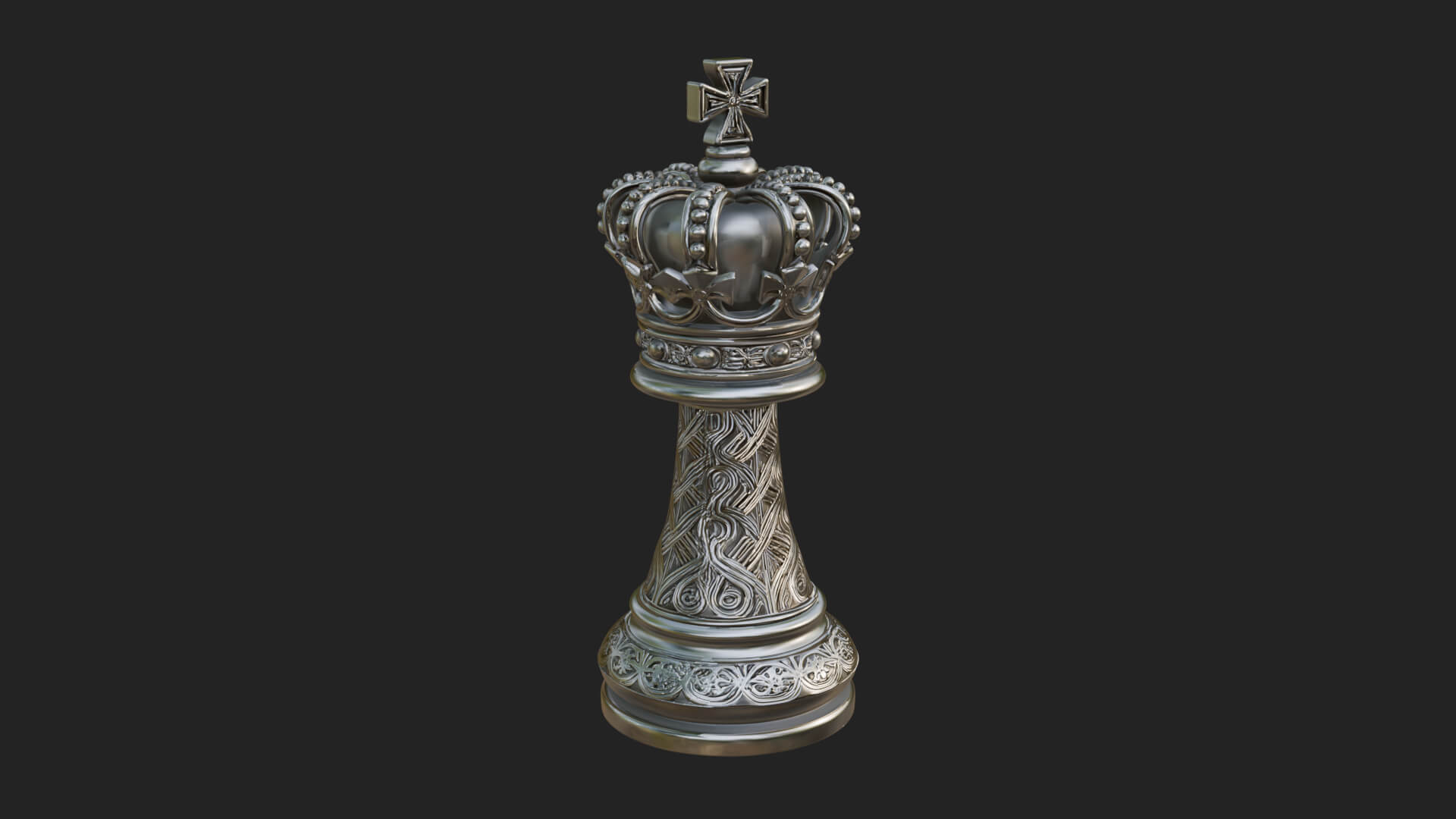 Ornate Chess Piece Statue Design 108 3D Print Model 3D Model