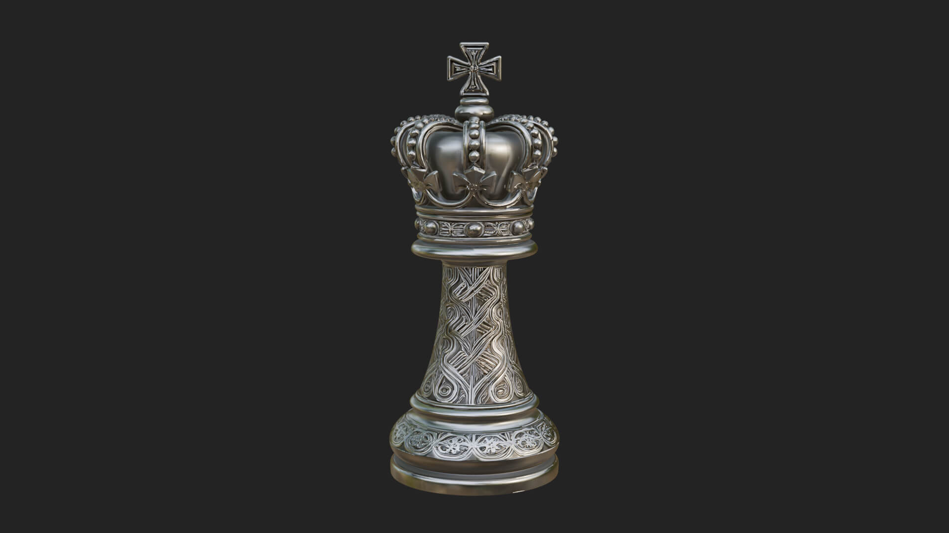 Ornate Chess Piece Statue Design 108 3D Print Model 3D Model