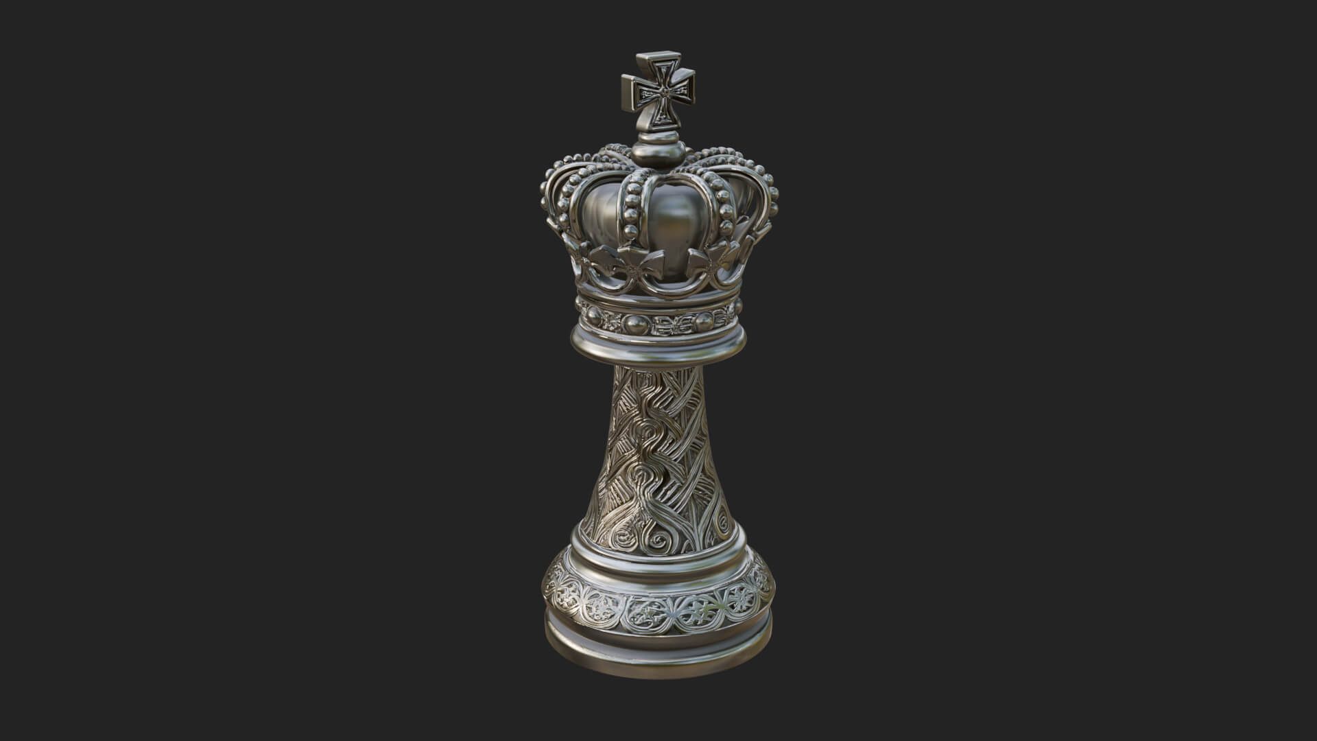 Ornate Chess Piece Statue Design 108 3D Print Model 3D Model