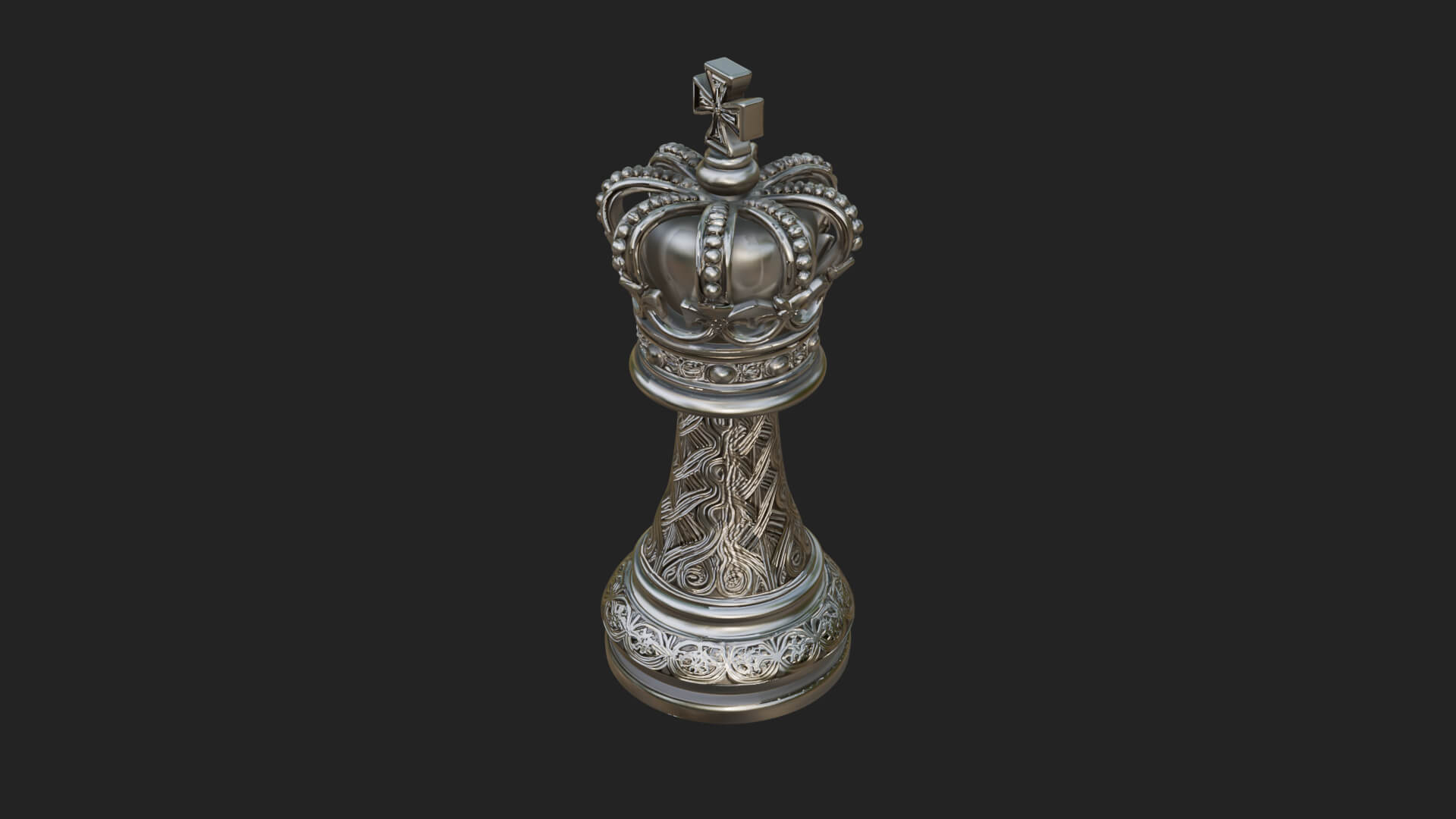 Ornate Chess Piece Statue Design 108 3D Print Model 3D Model