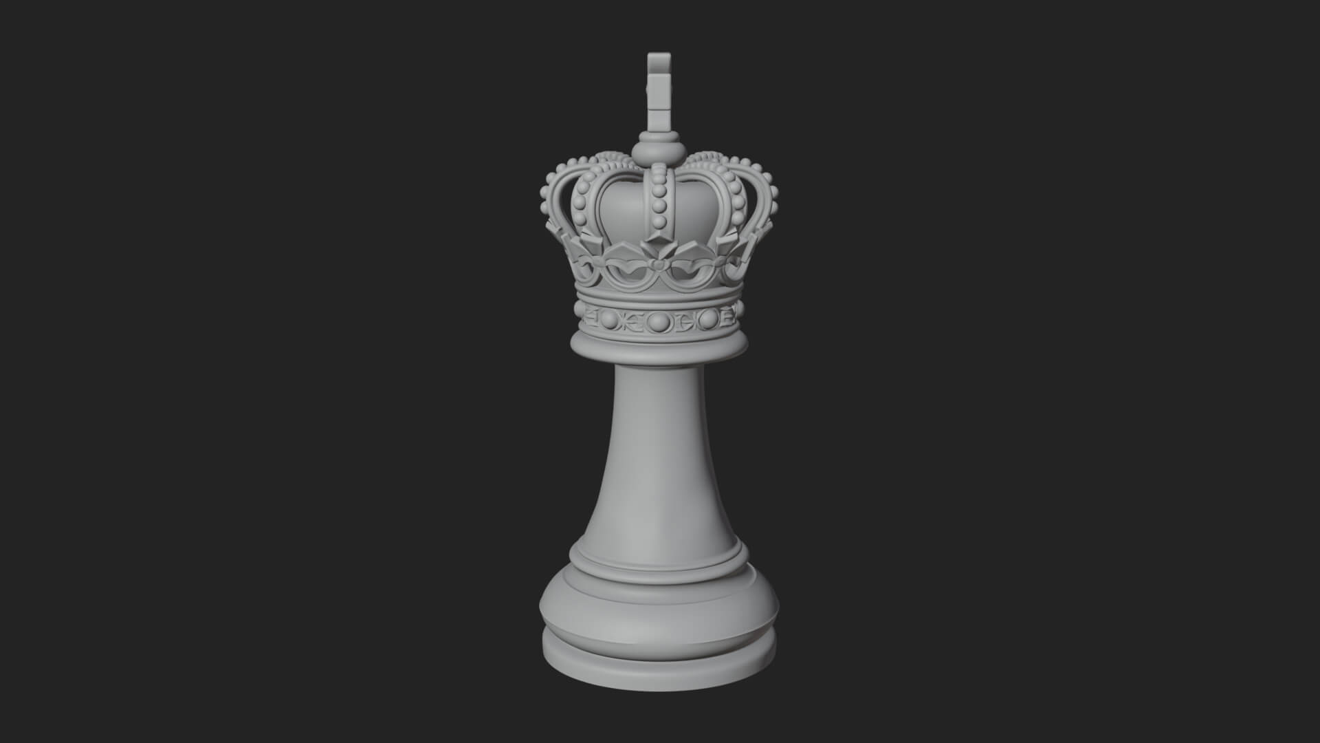 Ornate Chess Piece Statue Design 108 3D Print Model 3D Model