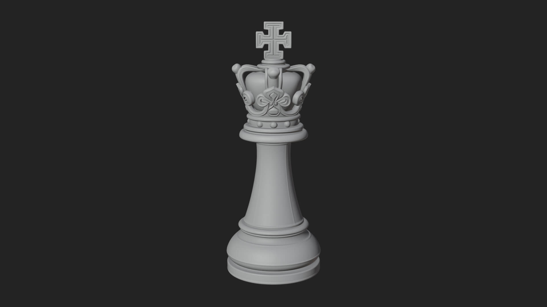 Ornate Chess Piece Statue Design 109 3D Print Model 3D Model