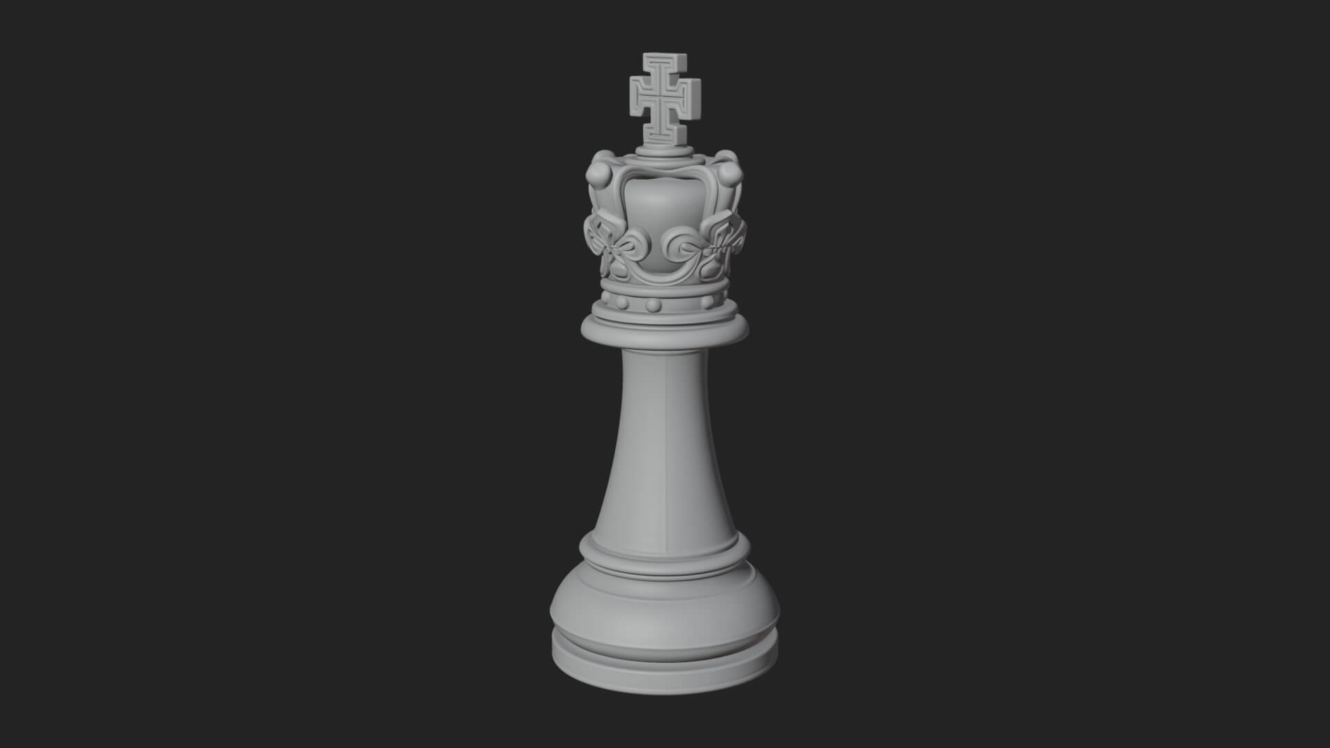 Ornate Chess Piece Statue Design 109 3D Print Model 3D Model