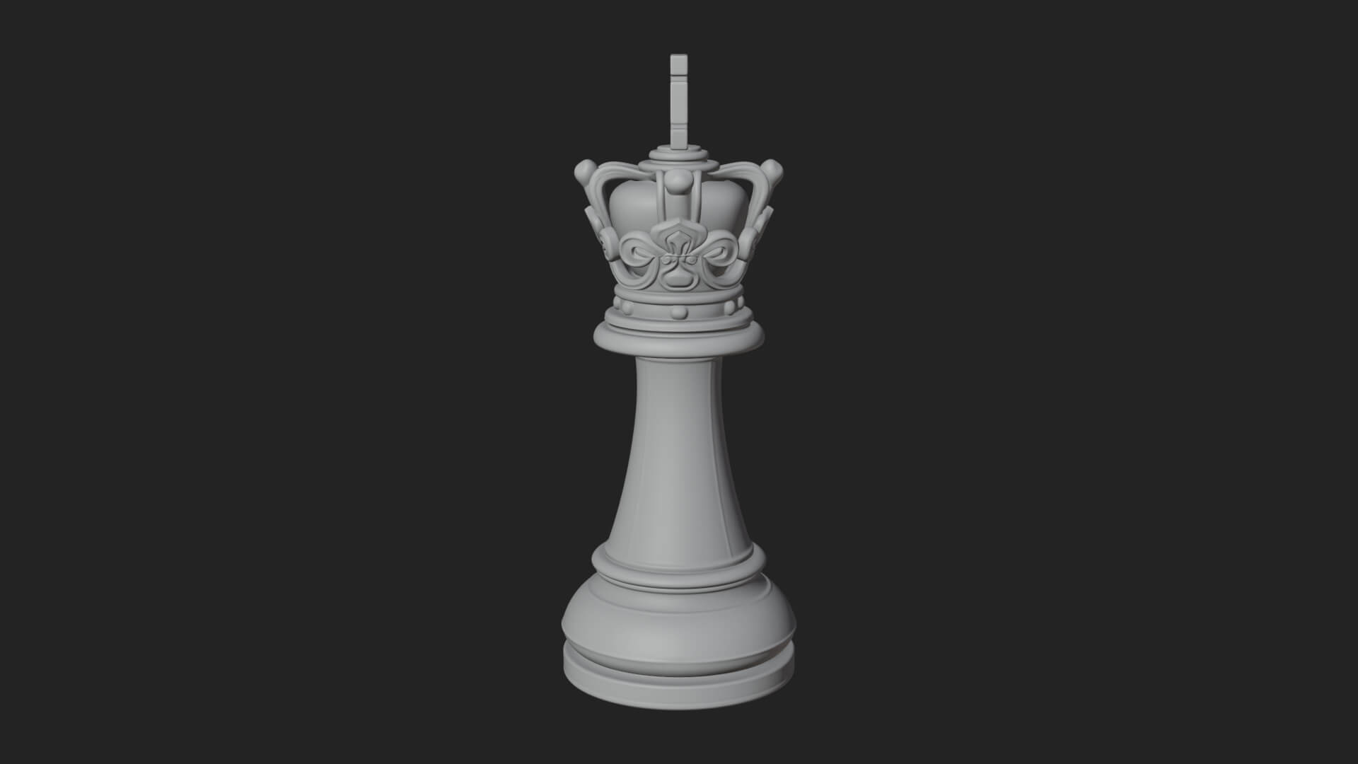 Ornate Chess Piece Statue Design 109 3D Print Model 3D Model