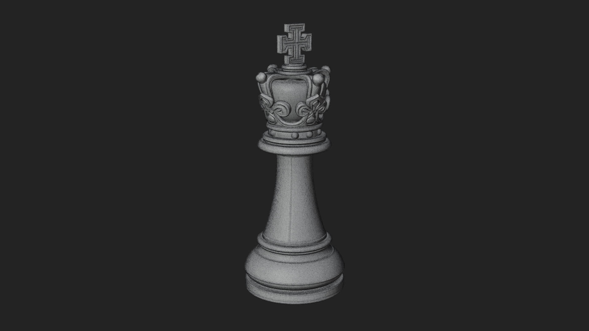Ornate Chess Piece Statue Design 109 3D Print Model 3D Model