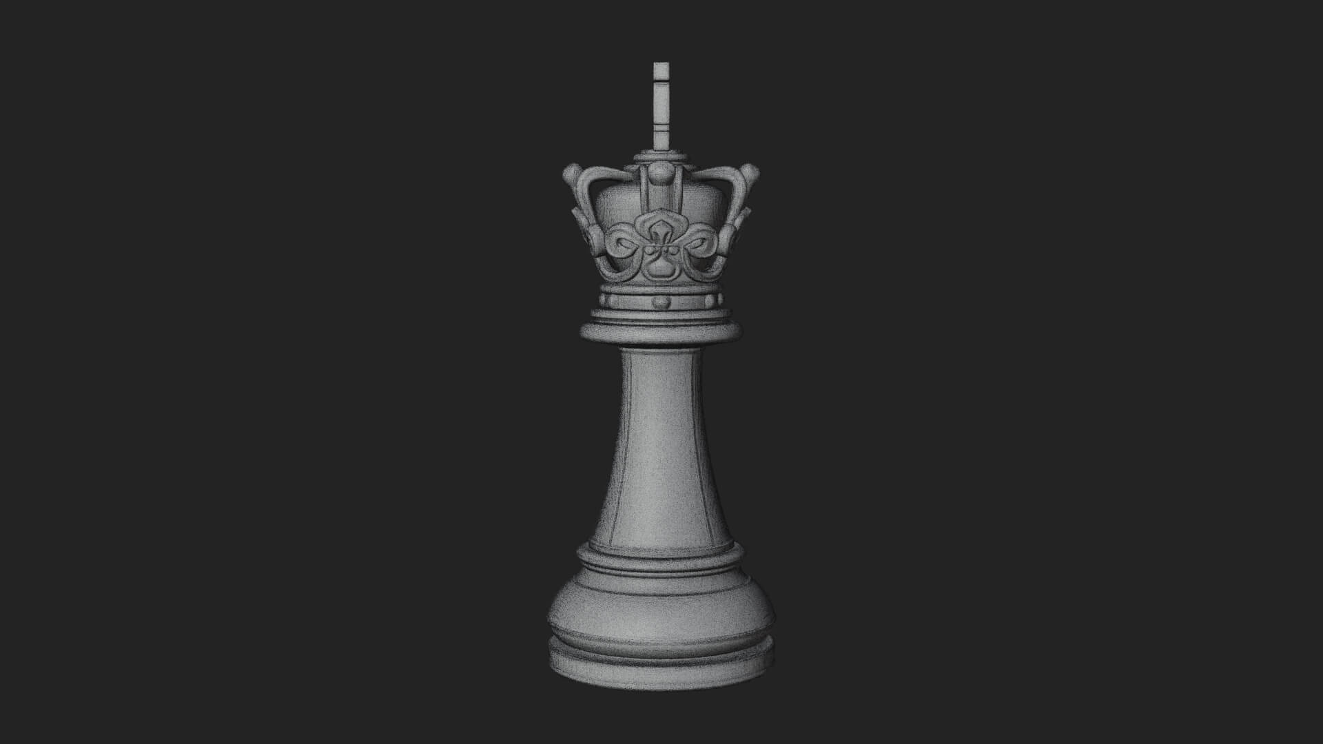 Ornate Chess Piece Statue Design 109 3D Print Model 3D Model
