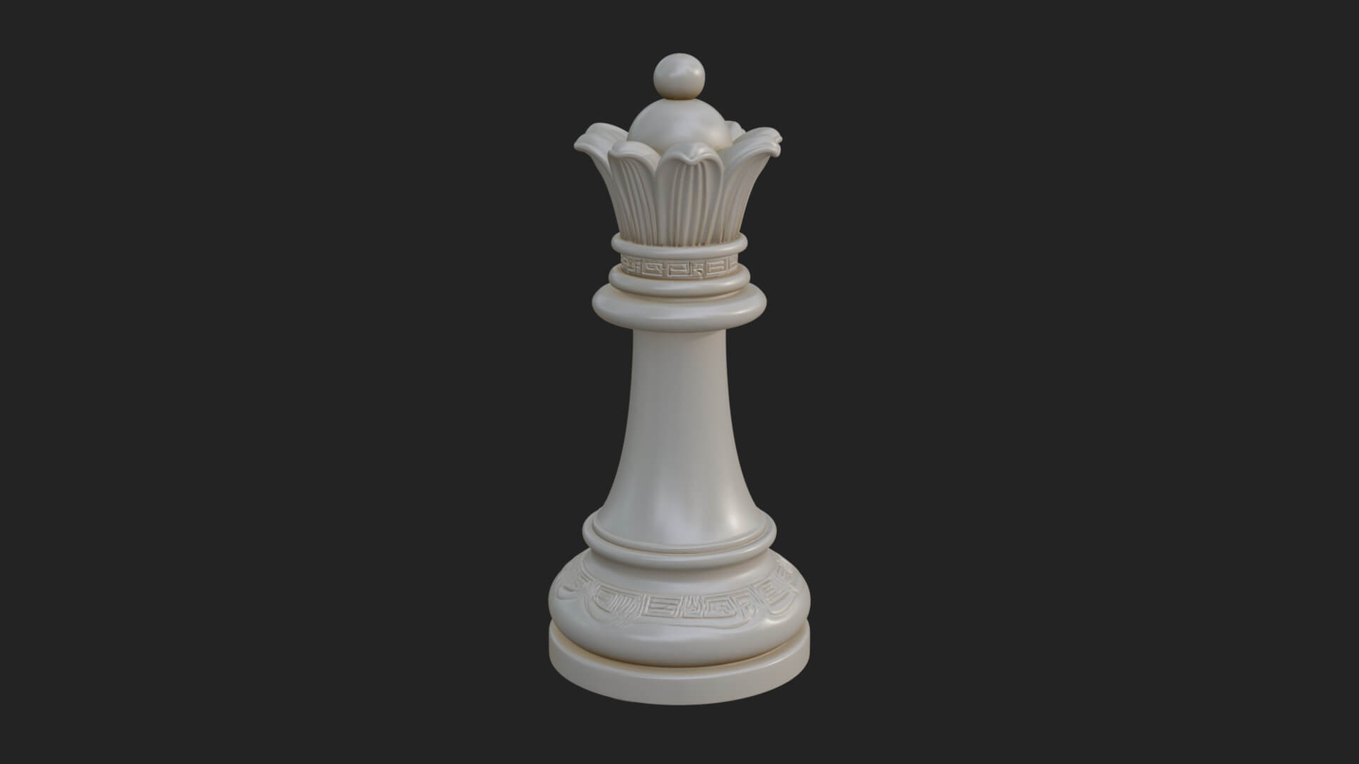 Ornate Chess Piece Statue Design 11 3D Print Model 3D Model