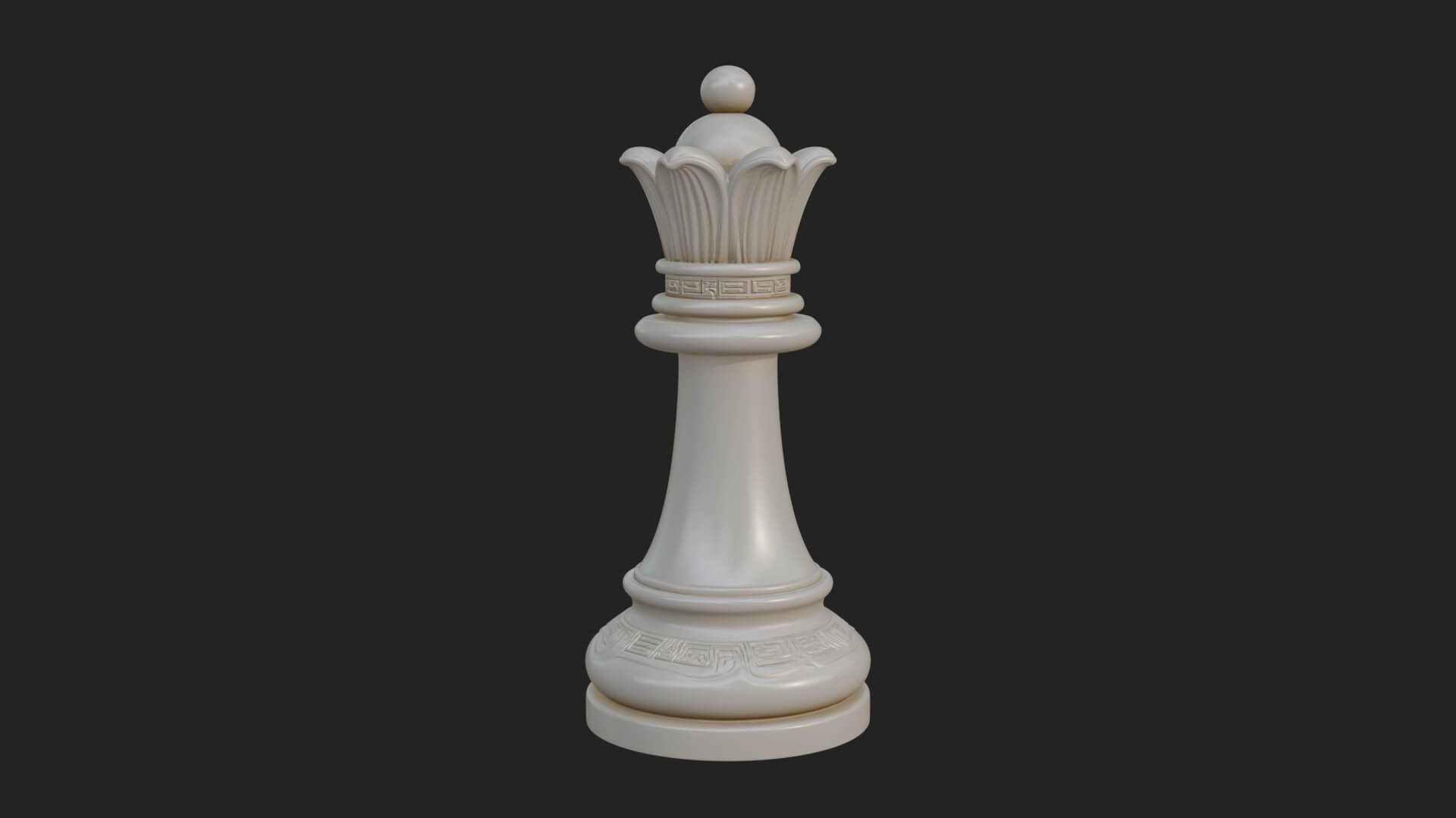 Ornate Chess Piece Statue Design 11 3D Print Model 3D Model