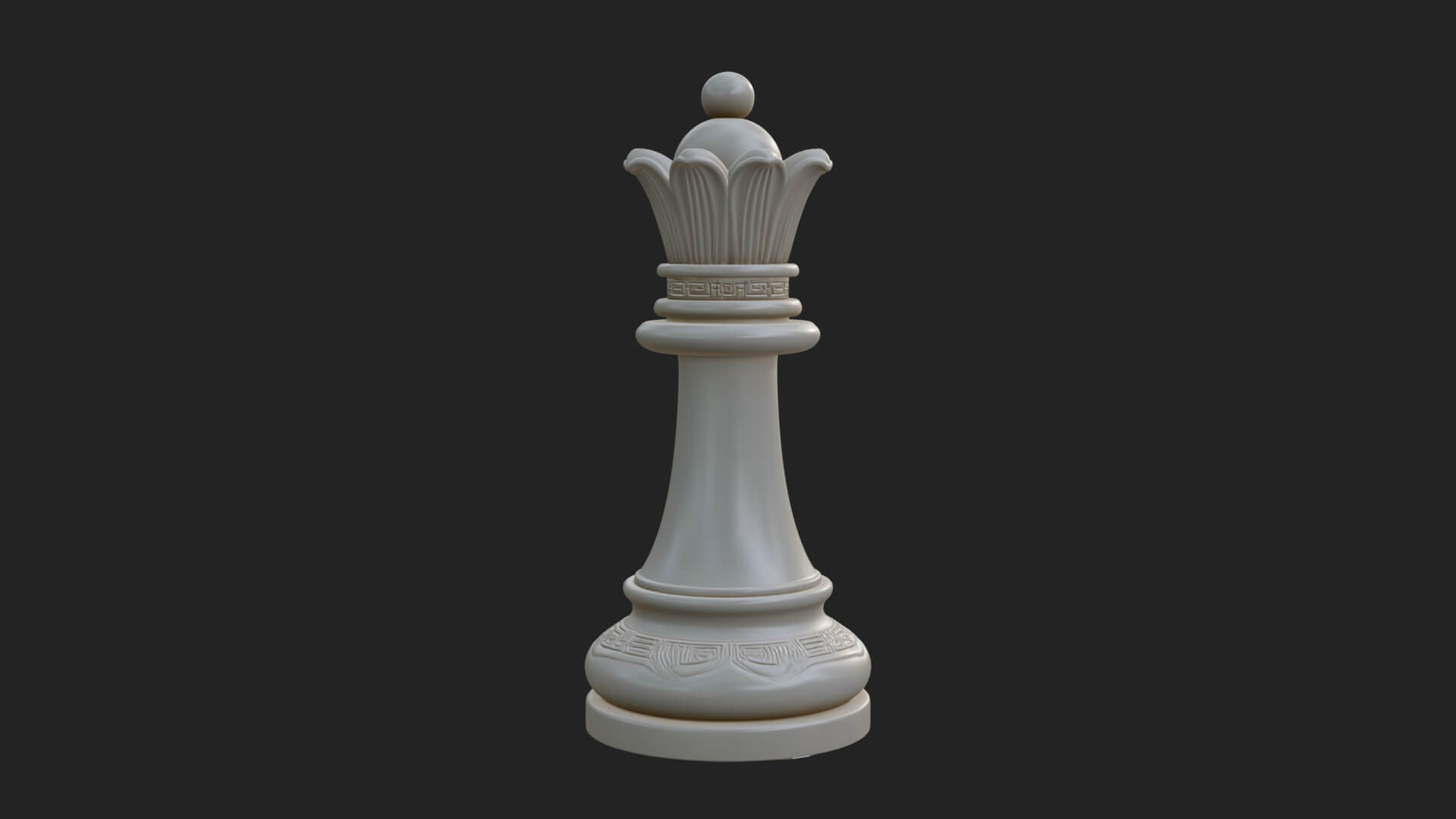 Ornate Chess Piece Statue Design 11 3D Print Model 3D Model
