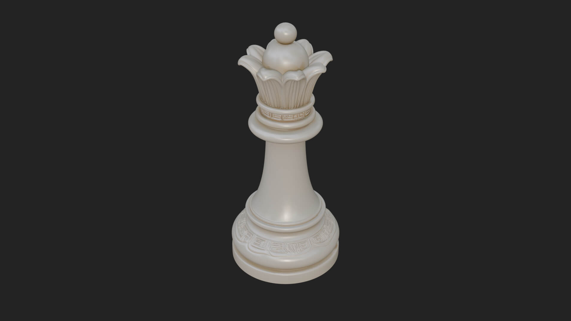 Ornate Chess Piece Statue Design 11 3D Print Model 3D Model