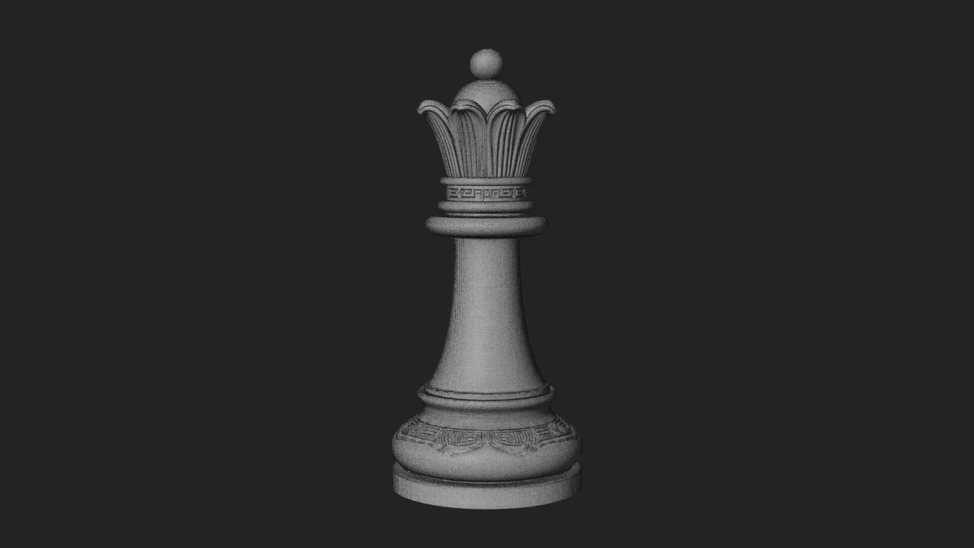 Ornate Chess Piece Statue Design 11 3D Print Model 3D Model