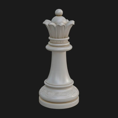 Ornate Chess Piece Statue Design 11 3D Print Model