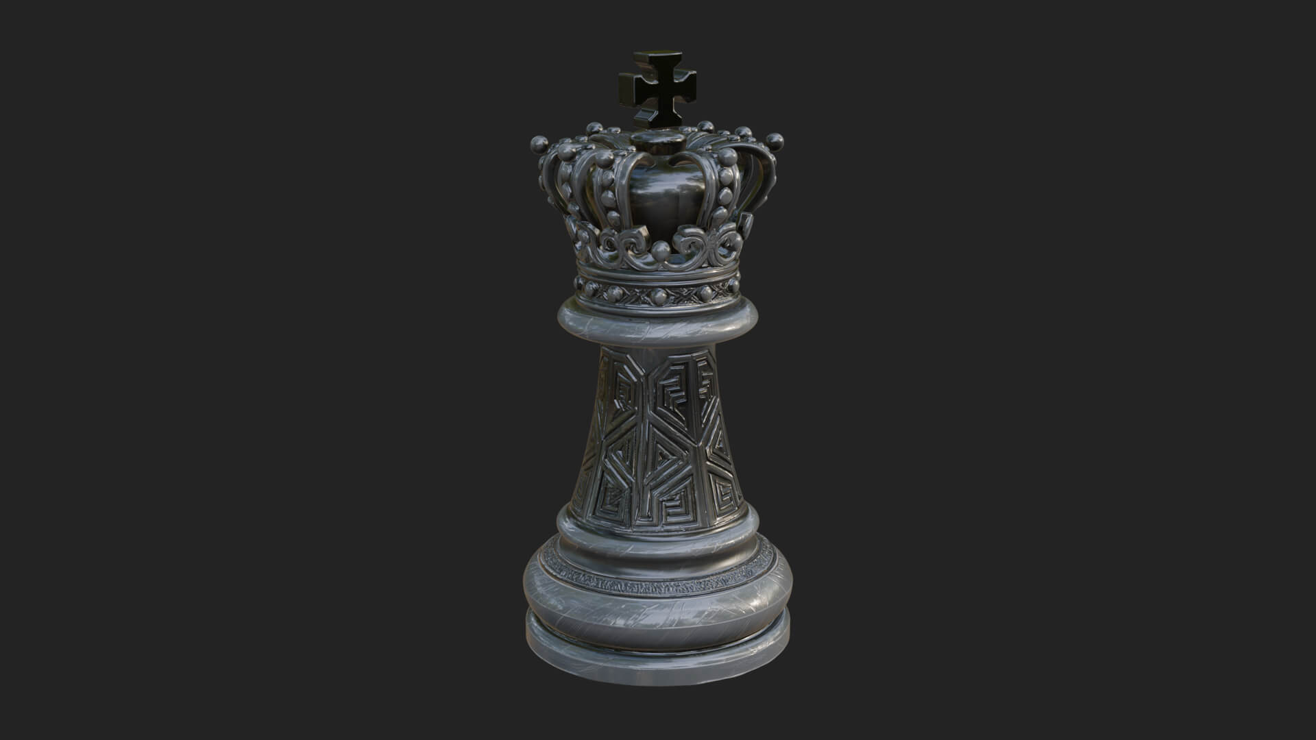 Ornate Chess Piece Statue Design 110 3D Print Model 3D Model