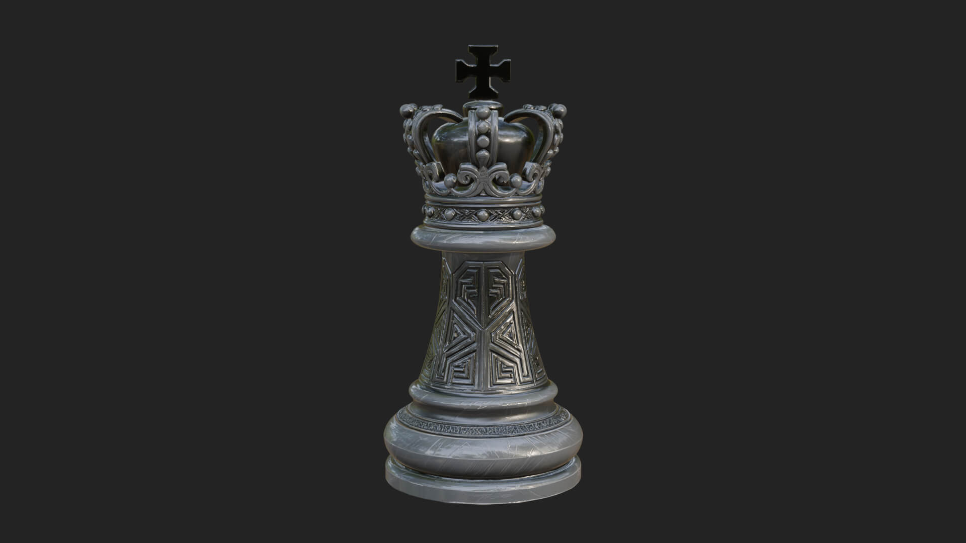 Ornate Chess Piece Statue Design 110 3D Print Model 3D Model