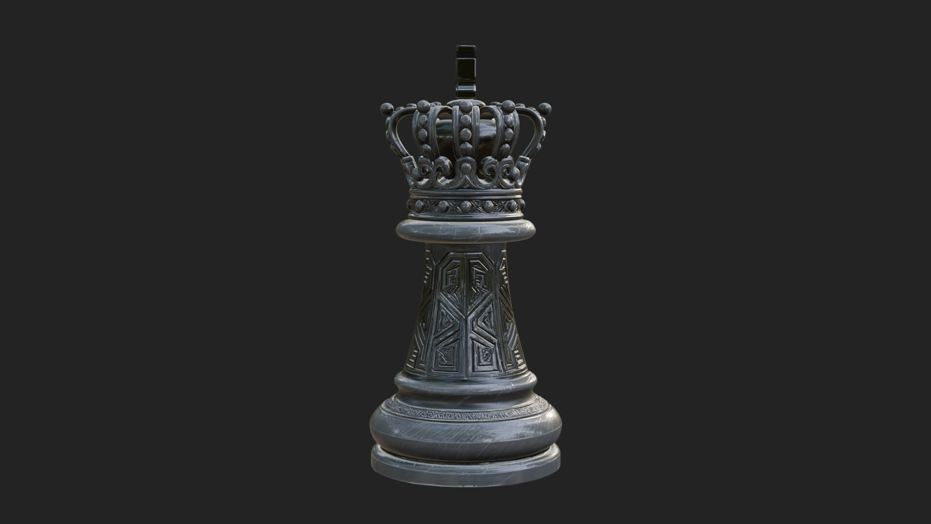 Ornate Chess Piece Statue Design 110 3D Print Model 3D Model