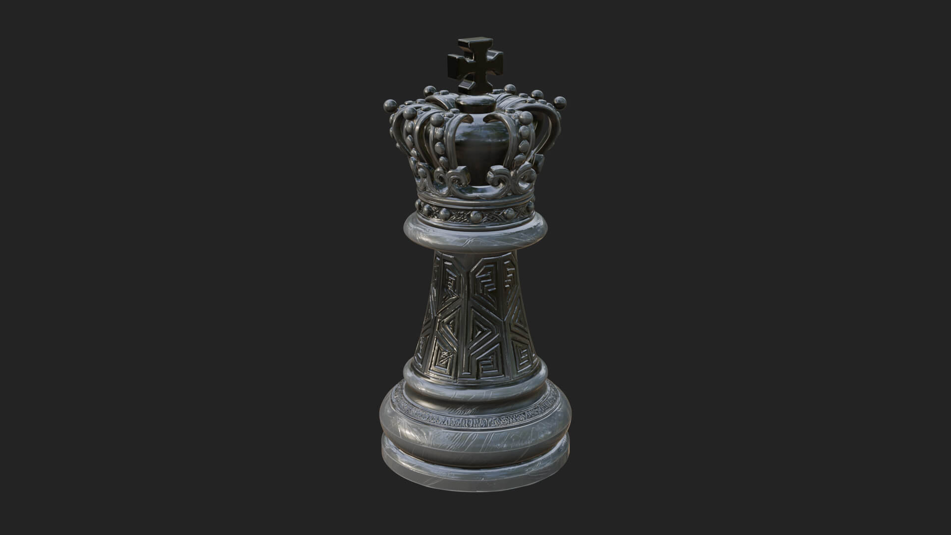 Ornate Chess Piece Statue Design 110 3D Print Model 3D Model