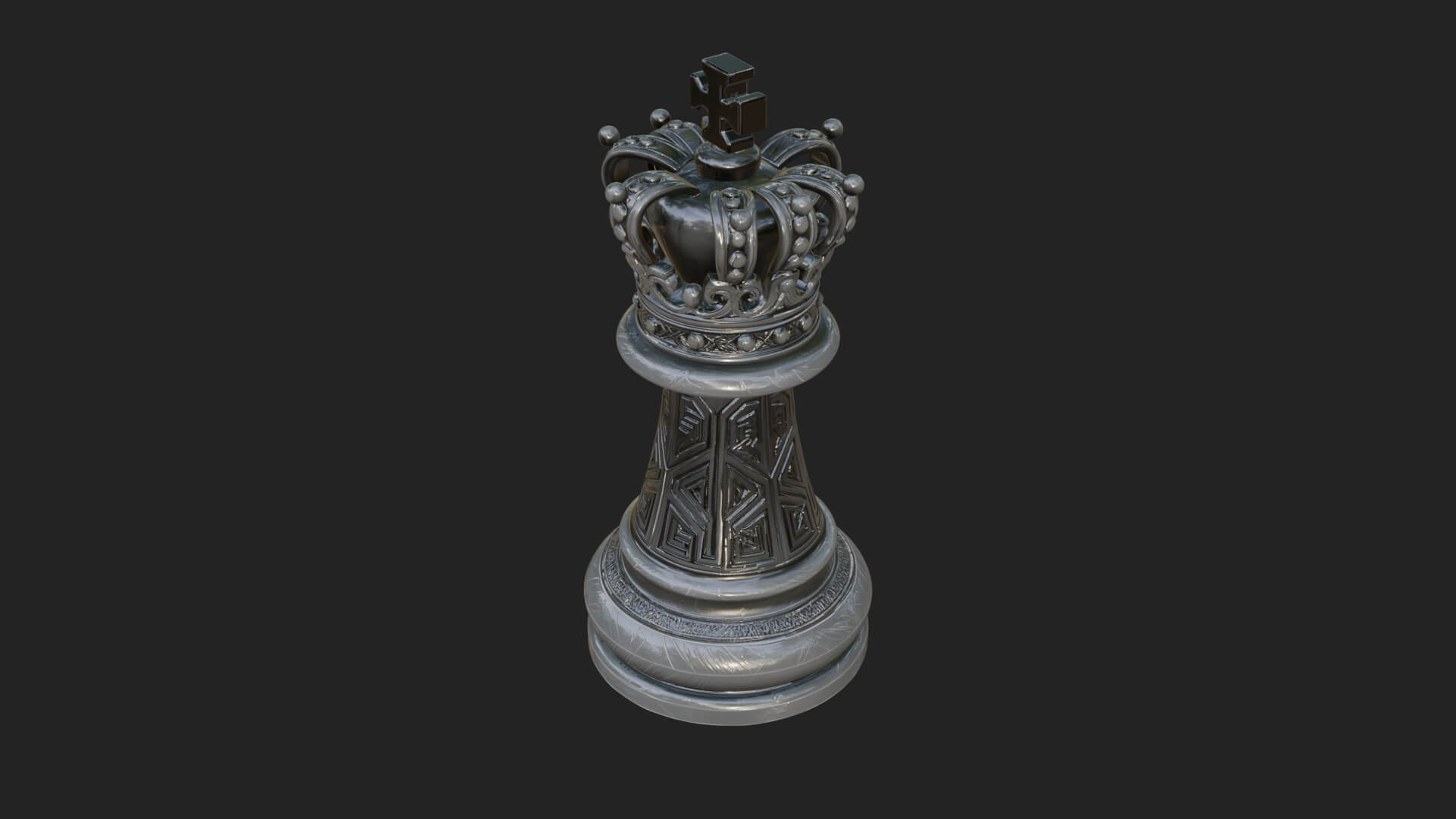Ornate Chess Piece Statue Design 110 3D Print Model 3D Model