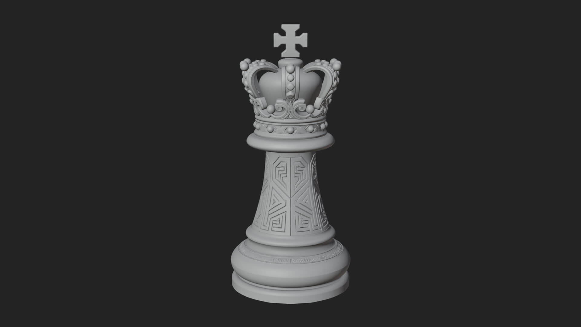 Ornate Chess Piece Statue Design 110 3D Print Model 3D Model