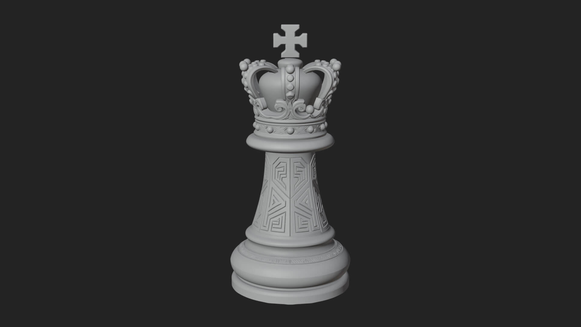 Ornate Chess Piece Statue Design 110 3D Print Model 3D Model