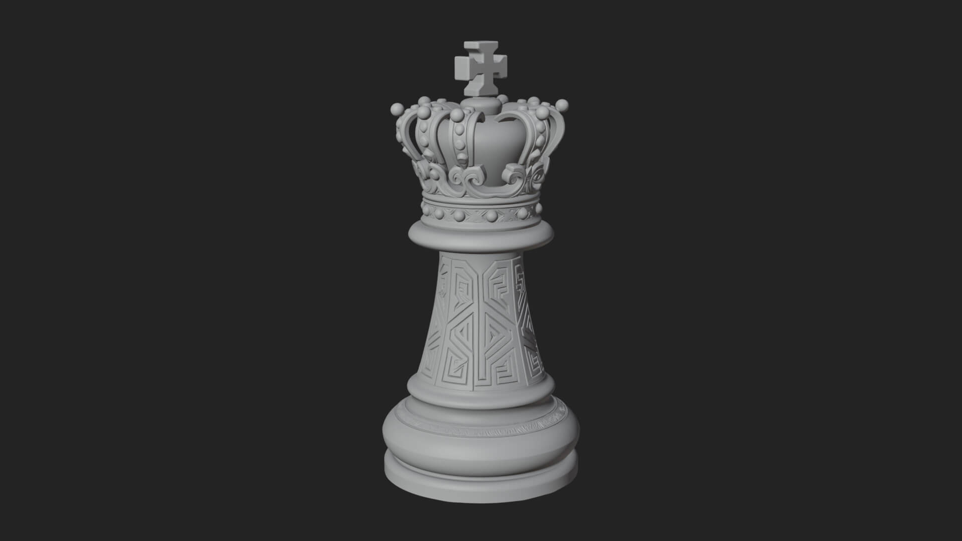 Ornate Chess Piece Statue Design 110 3D Print Model 3D Model