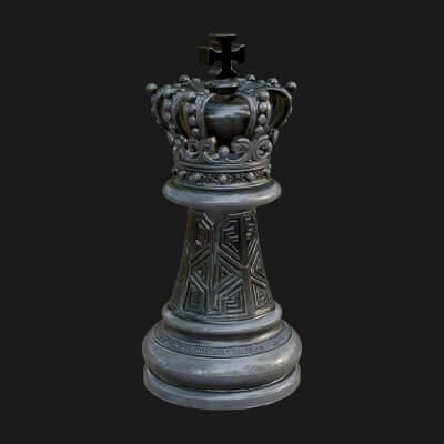 Ornate Chess Piece Statue Design 110 3D Print Model